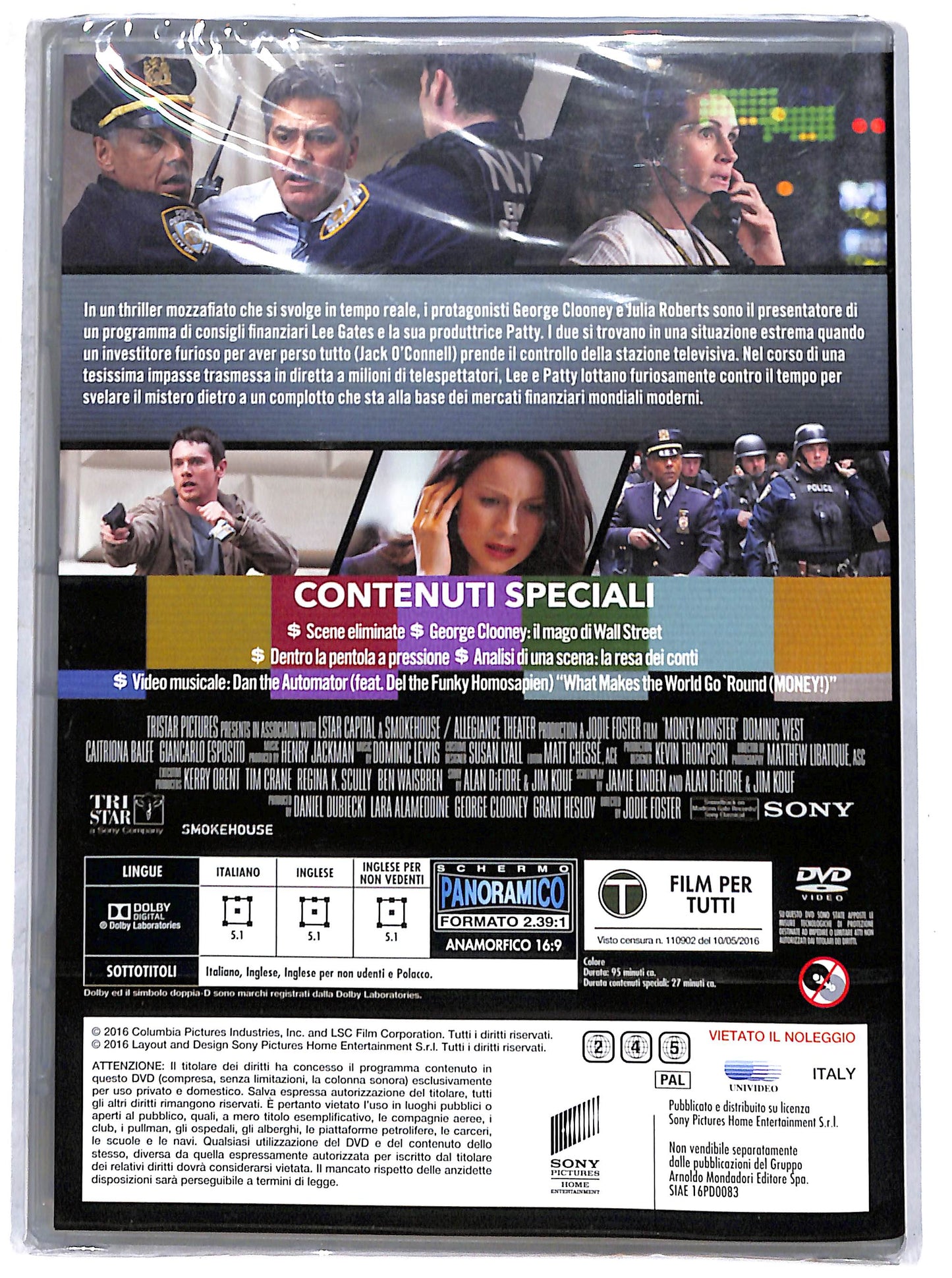 EBOND Money Monster - L'altra faccia del denaro EDITORIALE DVD D673502