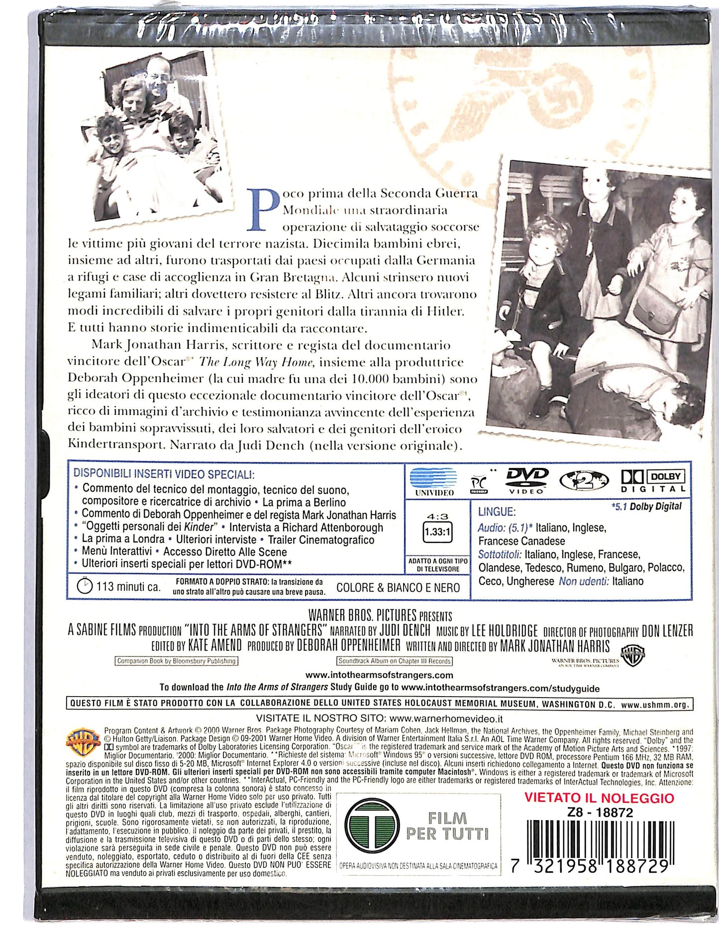 EBOND La fuga degli angeli Storie del Kindertransport SNAPPER DVD D673943