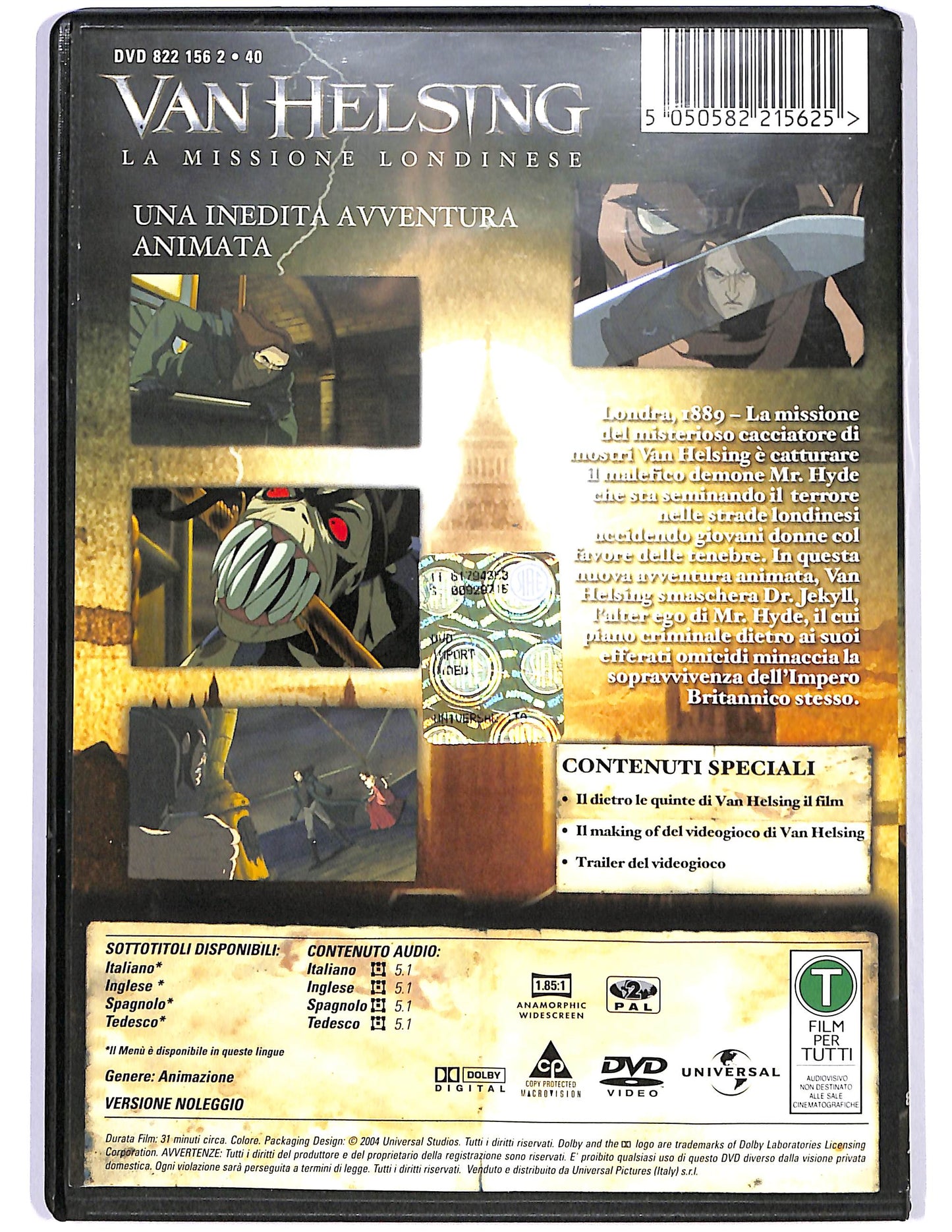 EBOND Van Helsing La missione Londinese NOLEGGIO DVD D674317