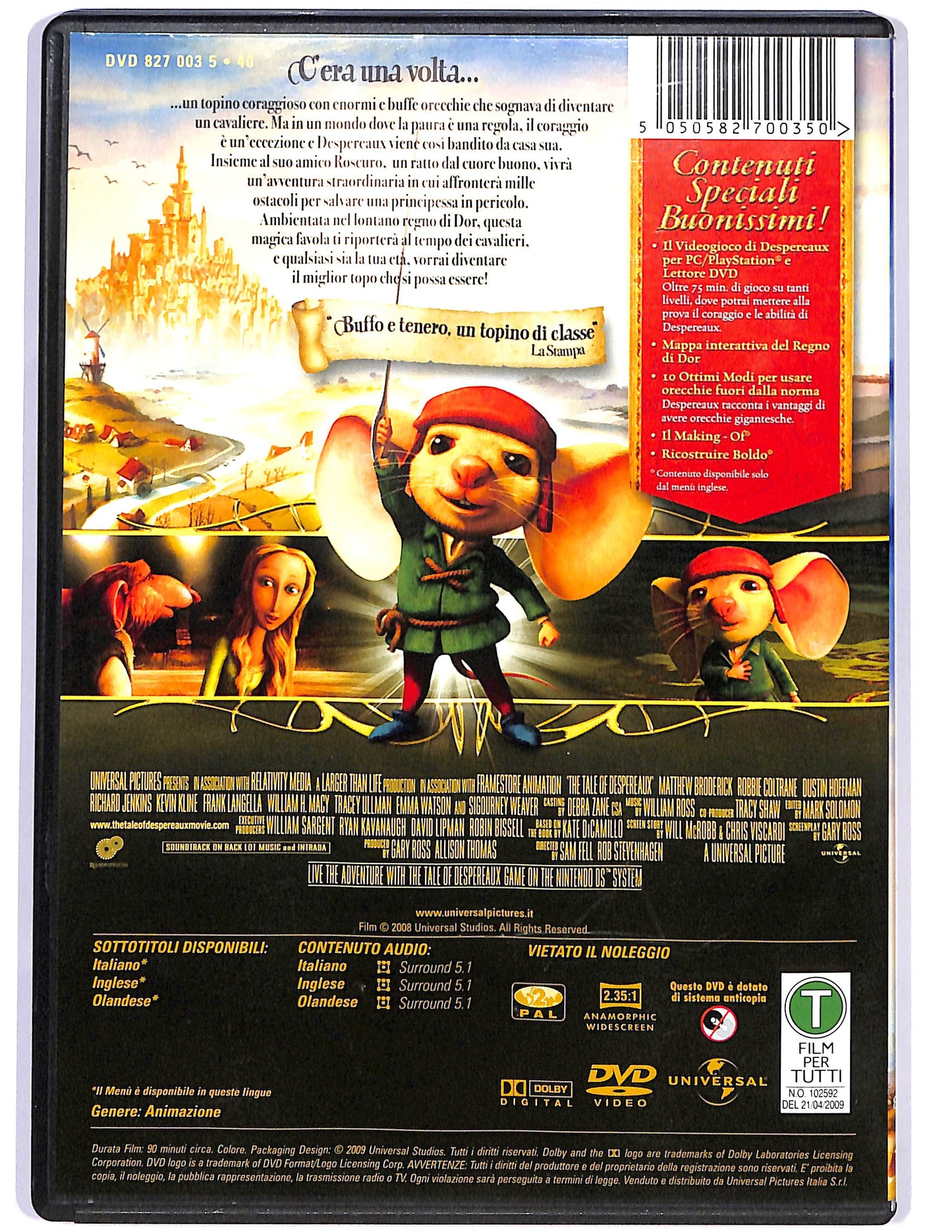 EBOND Le avventure del topino Despereaux DVD D674427