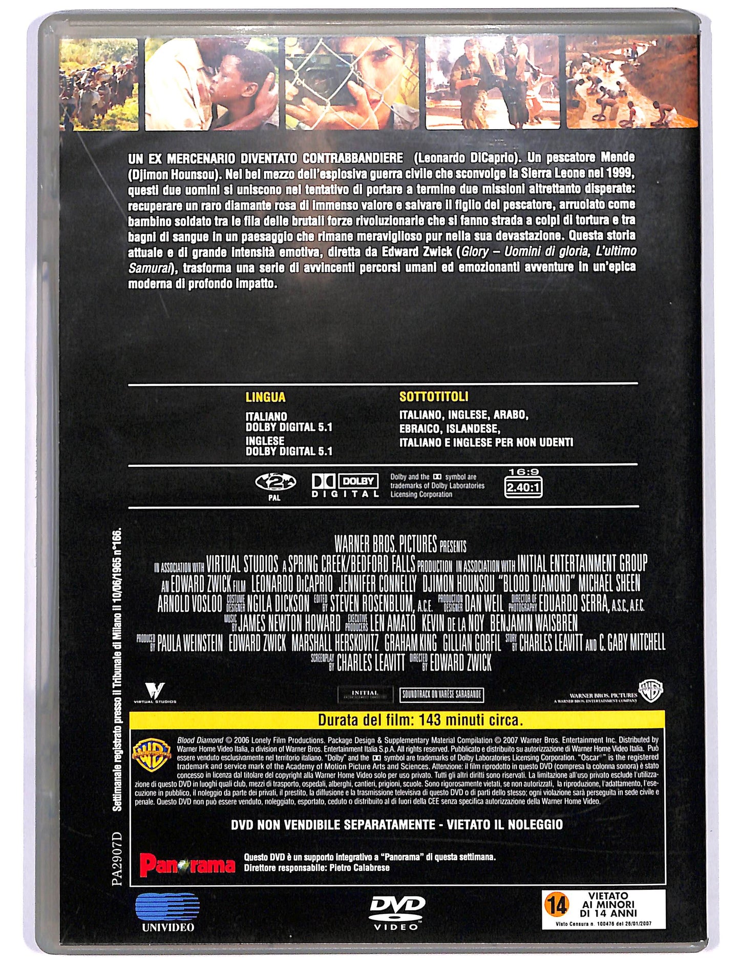 EBOND Blood Diamond Diamanti di sangue EDITORIALE DVD D674502