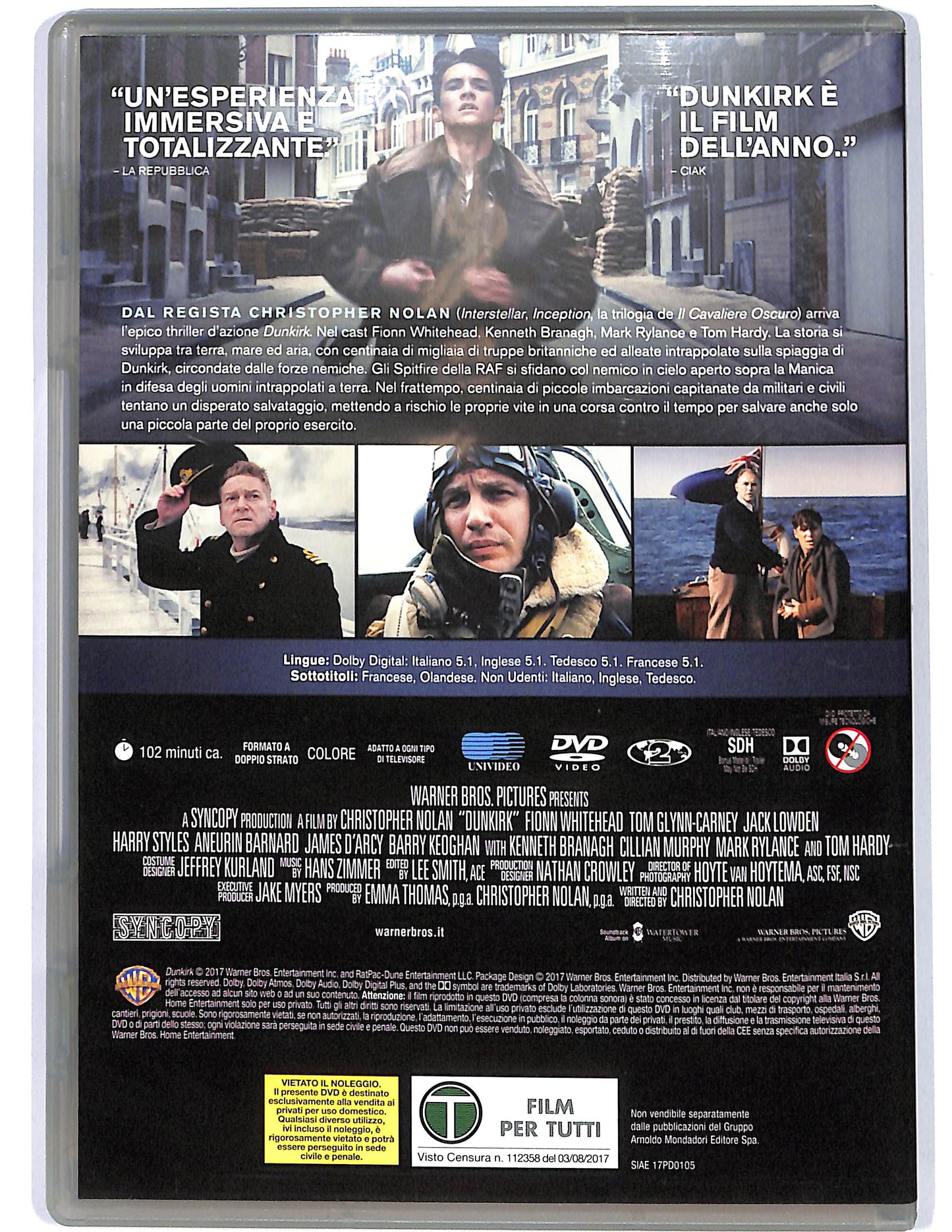 EBOND Dunkirk EDITORIALE DVD D674628