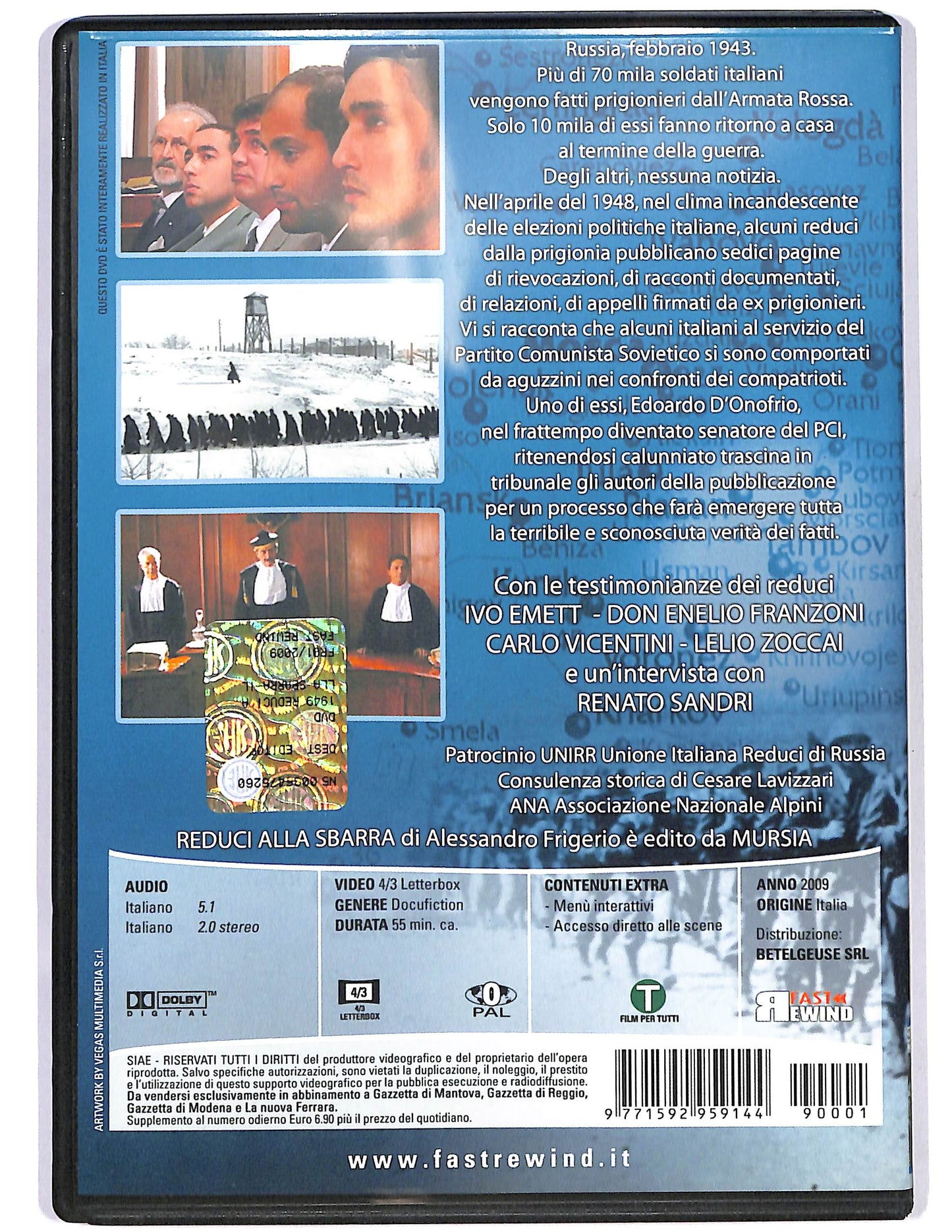 EBOND 1949 Reduci alla Sbarra Il caso d'Onofrio EDITORIALE DVD D674743