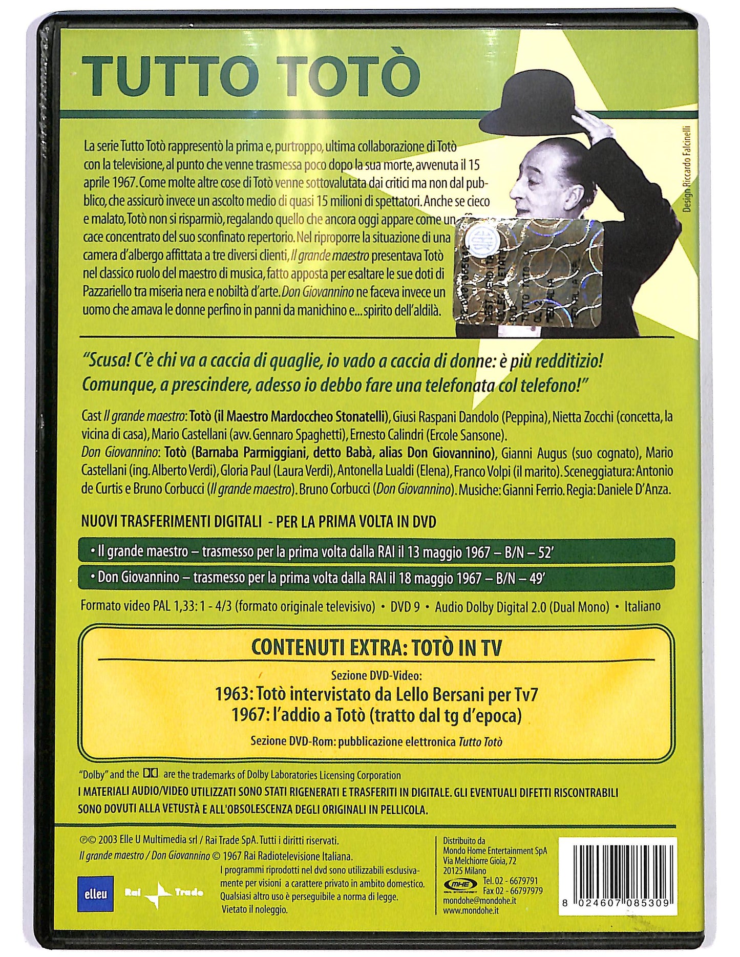 EBOND Tutto Toto il grande maestro don giovannino EDITORIALE DVD D674802