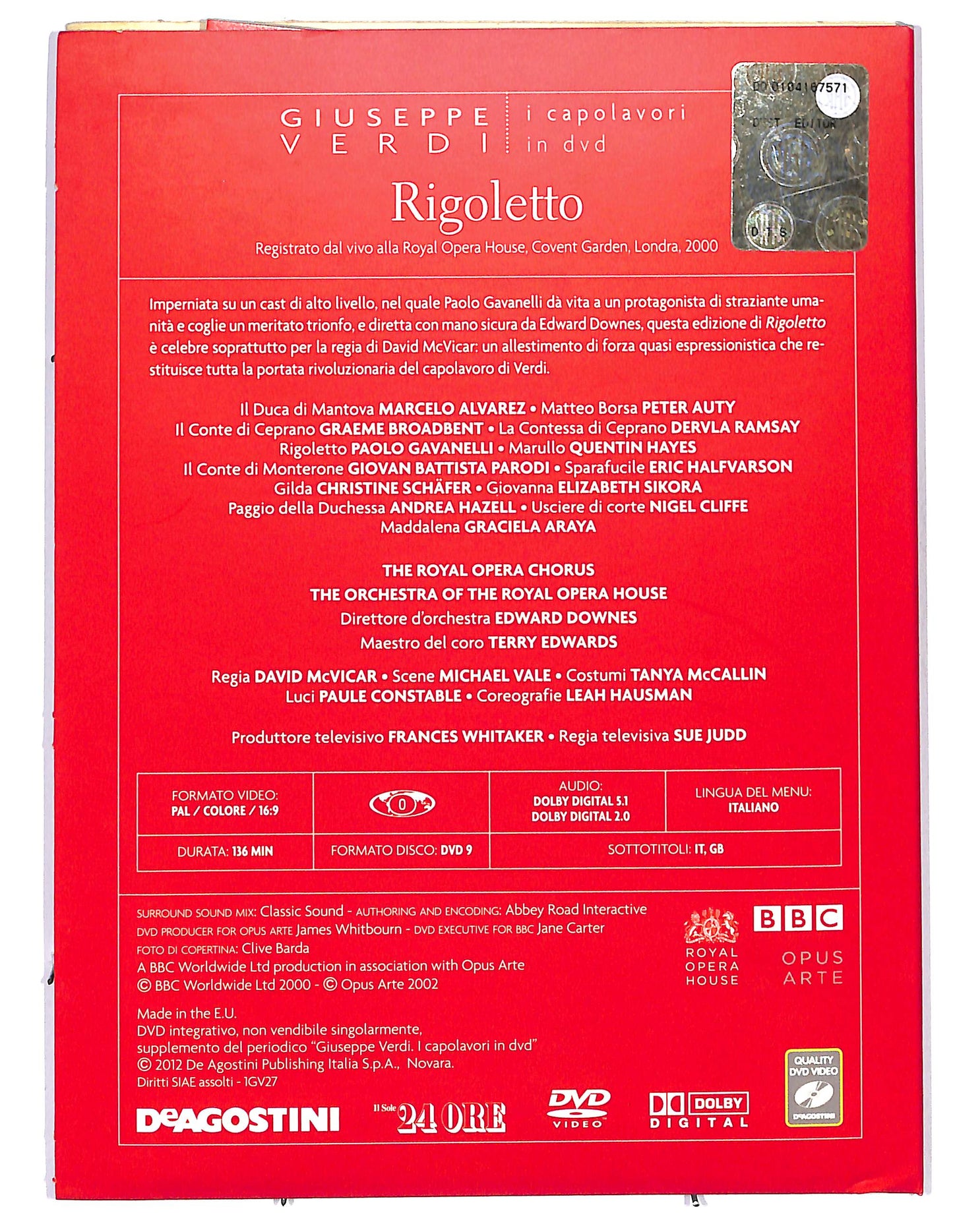 EBOND Giuseppe Verdi Rigoletto EDITORIALE DIGIPACK DVD D674807