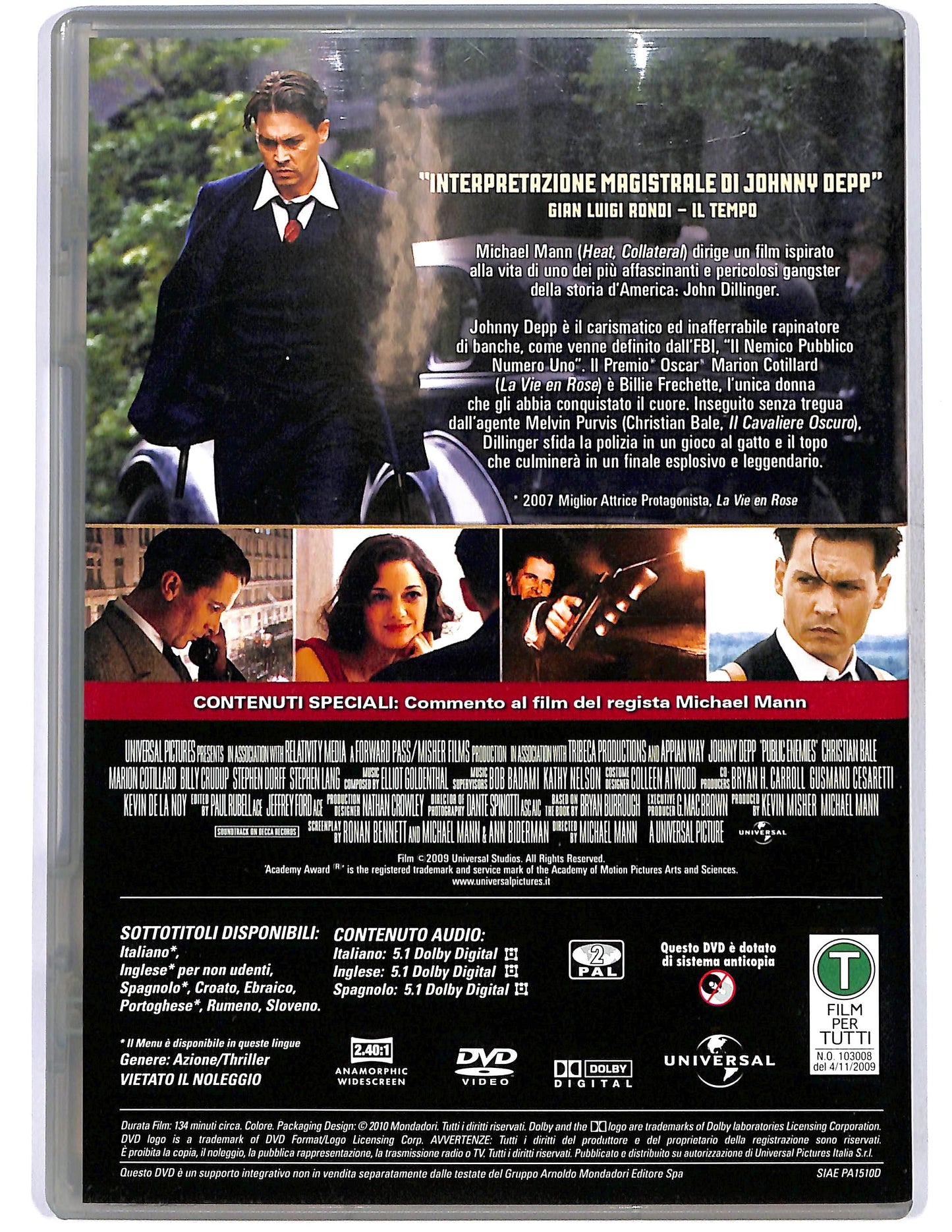 EBOND Nemico pubblico Public Enemies EDITORIALE DVD D675525