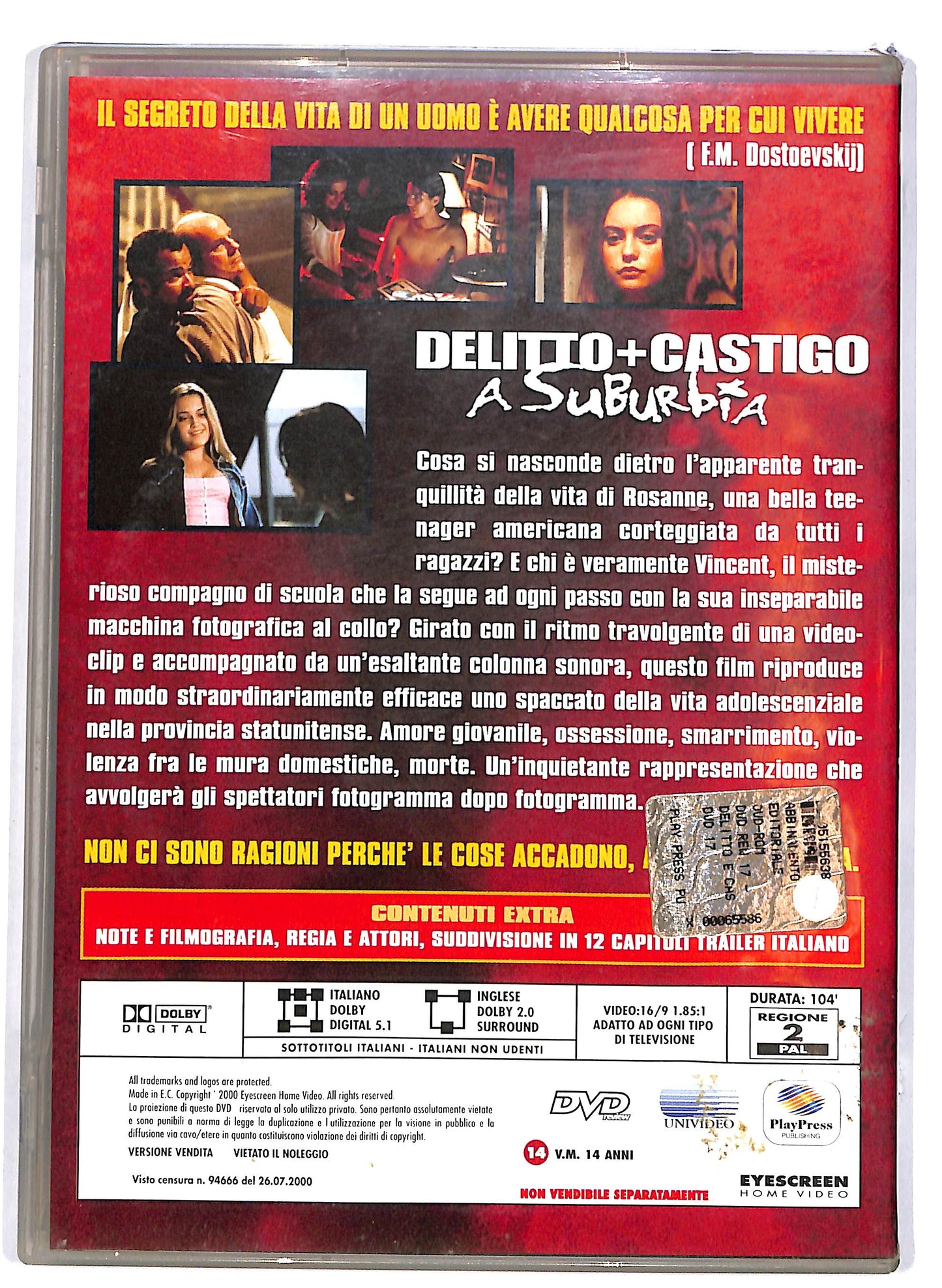 EBOND Delitto + castigo a Suburbia EDITORIALE DVD D676835