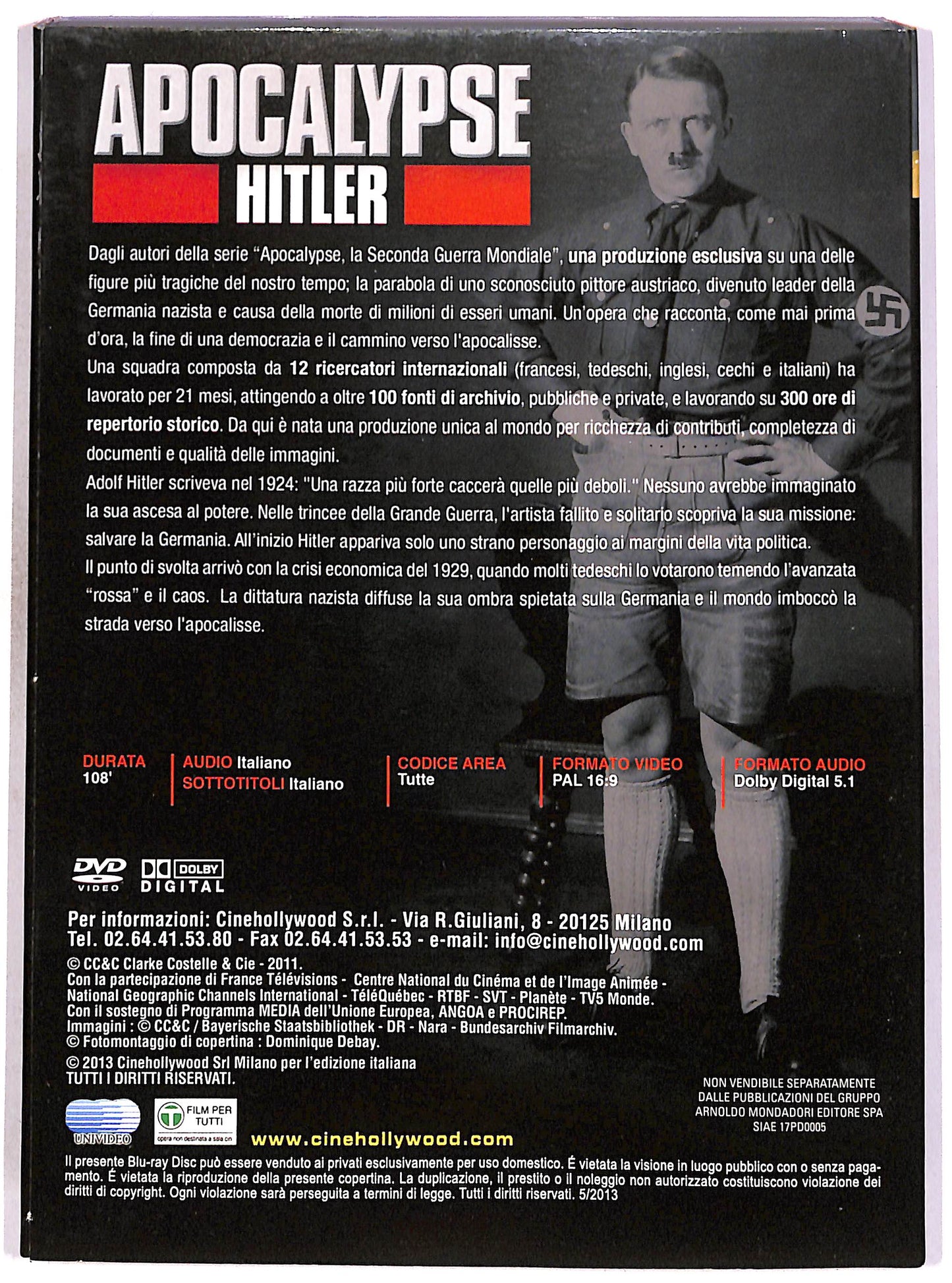 EBOND Apocalypse Hitler (2 dischi) SLIPCASE EDITORIALE DVD D677062