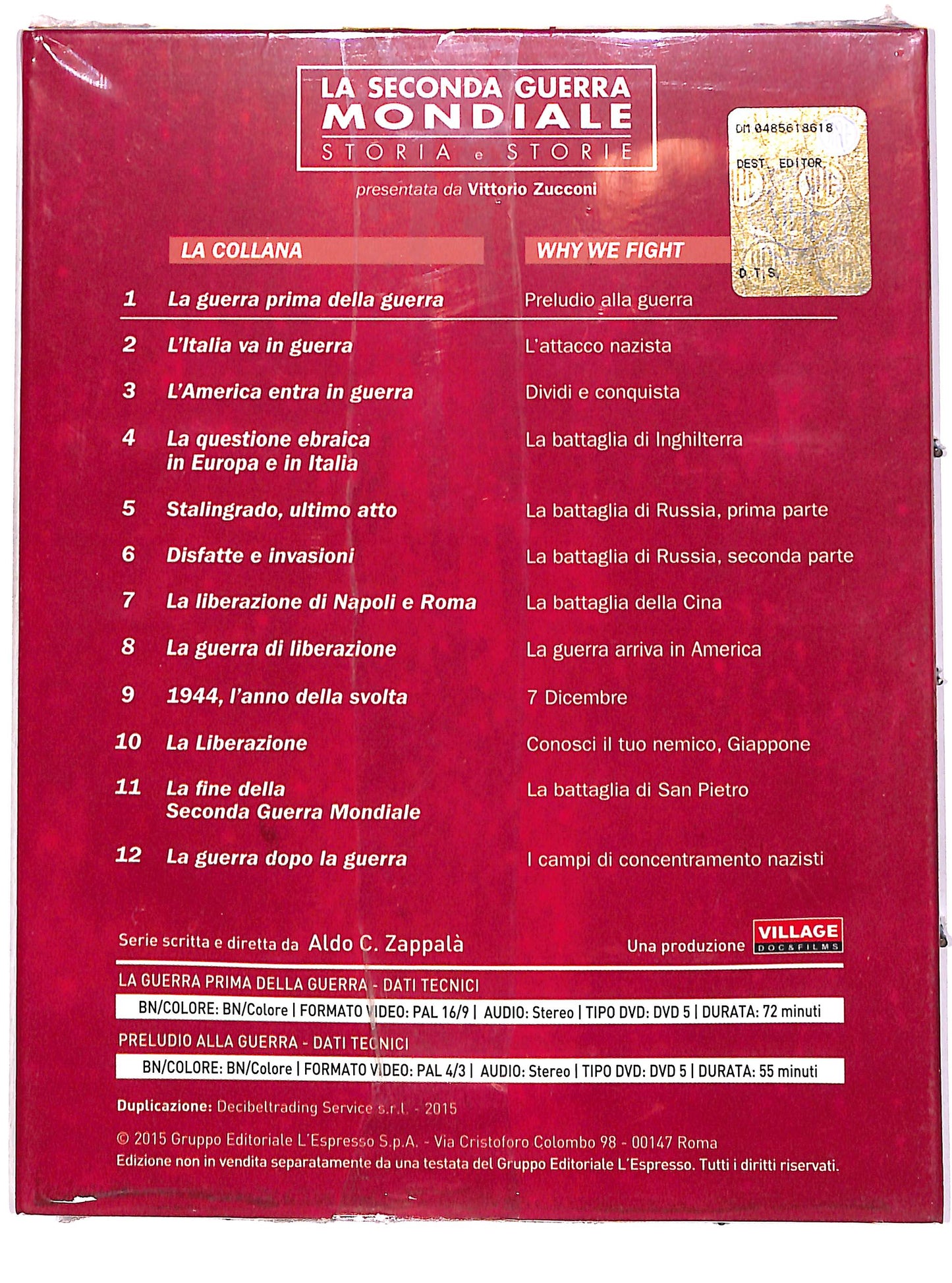 EBOND La Seconda Guerra Mondiale Vol.1 DIGIPACK EDITORIALE DVD D677150