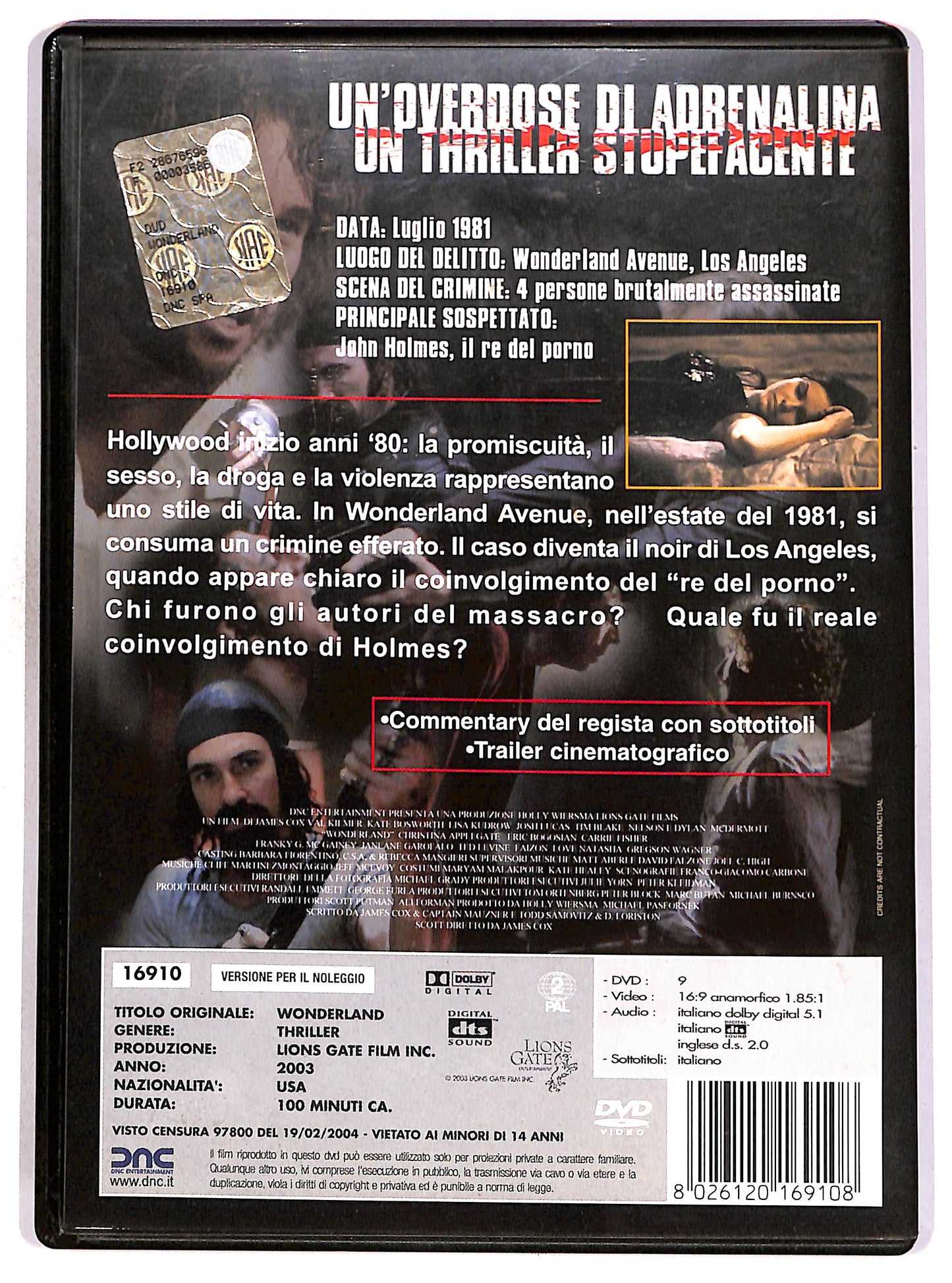 EBOND Wonderland - Massacro a Hollywood DVD D677159
