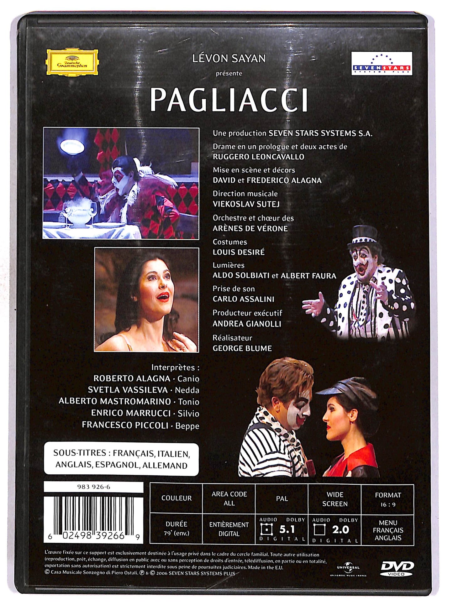 EBOND Pagliacci - Roberto Alagna DVD D677212