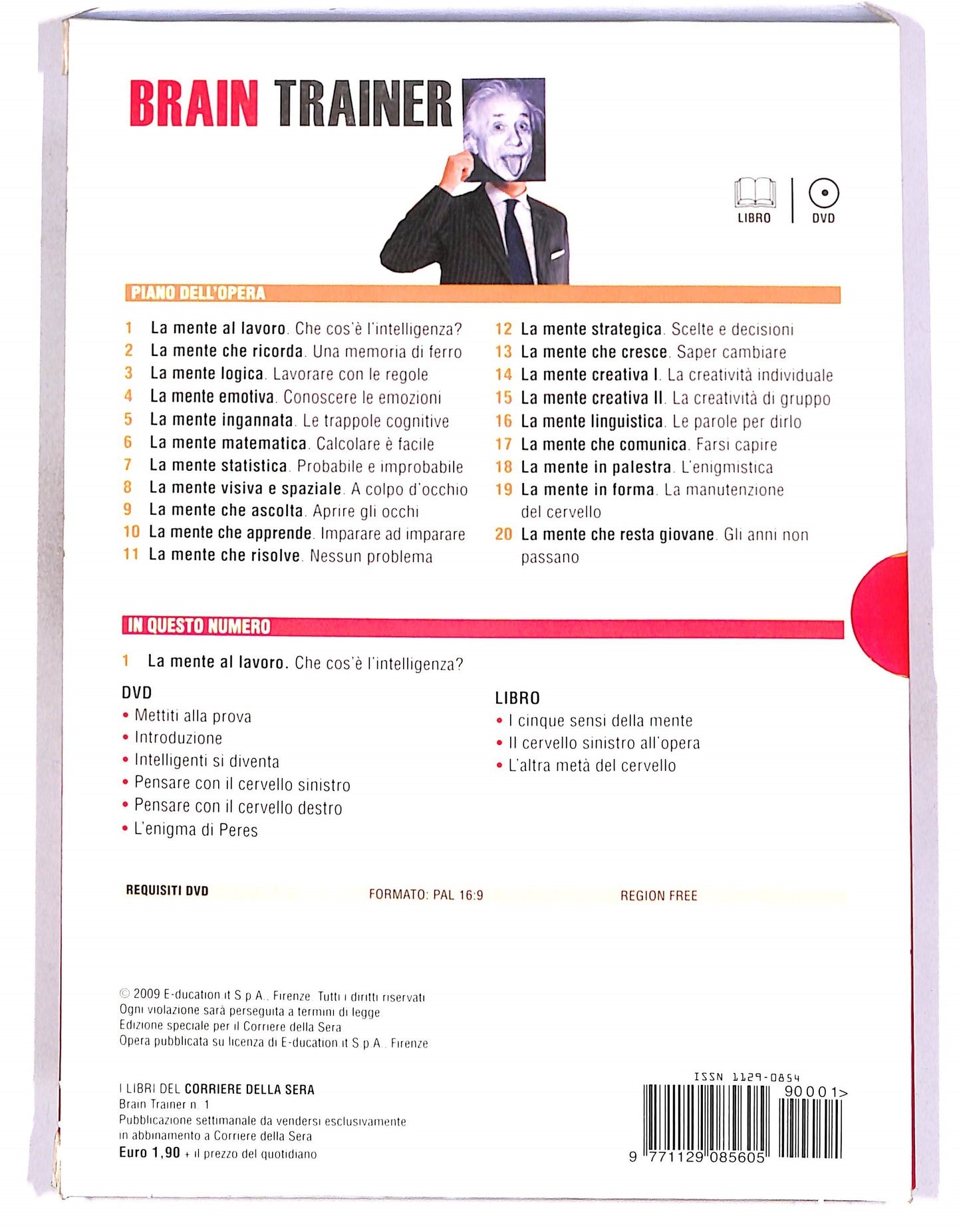 EBOND Brain Trainer n1 - La mente al lavoro (DVD + Libro) EDITORIALE DVD D677325