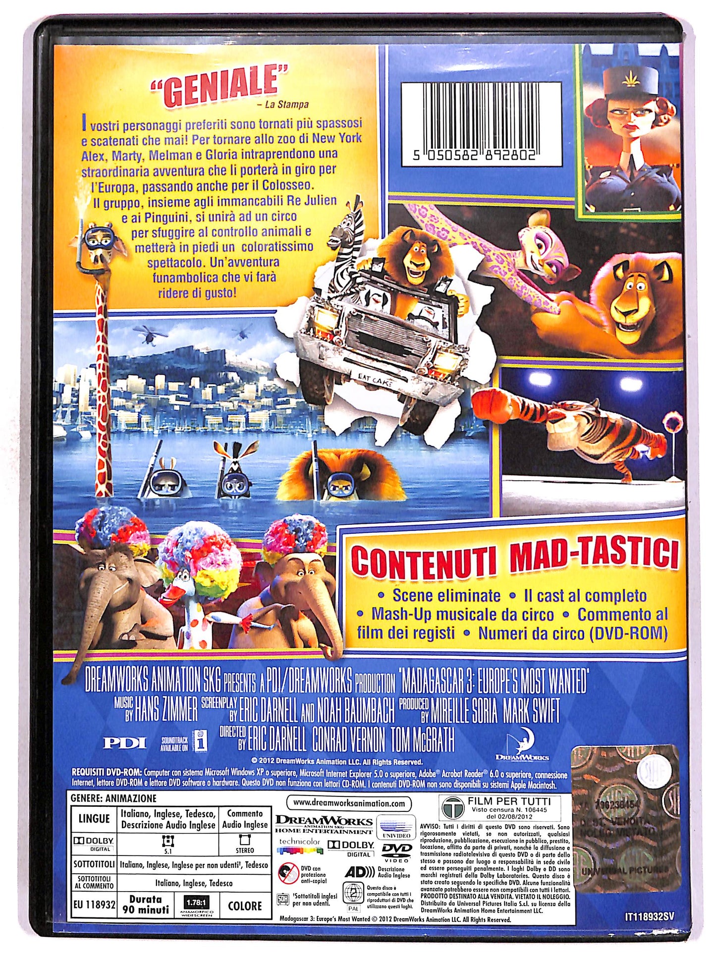 EBOND Madagascar 3 - Ricercati in europa DVD D677541
