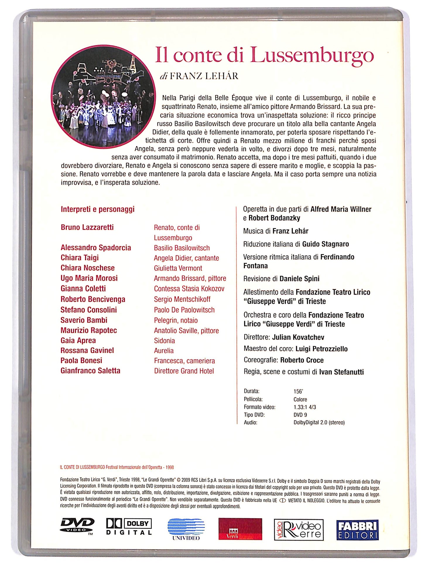 EBOND Il conte di Lussemburgo - Le Grandi Operette EDITORIALE DVD D677612