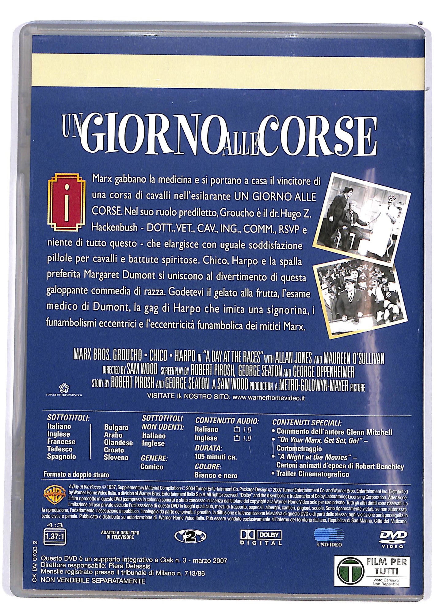 EBOND Un giorno alle corse EDITORIALE DVD D677851