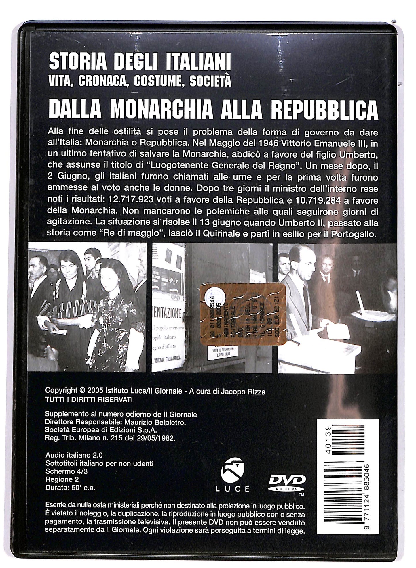 EBOND Dalla Monarchia alla Repubblica vol.9 EDITORIALE DVD D677907