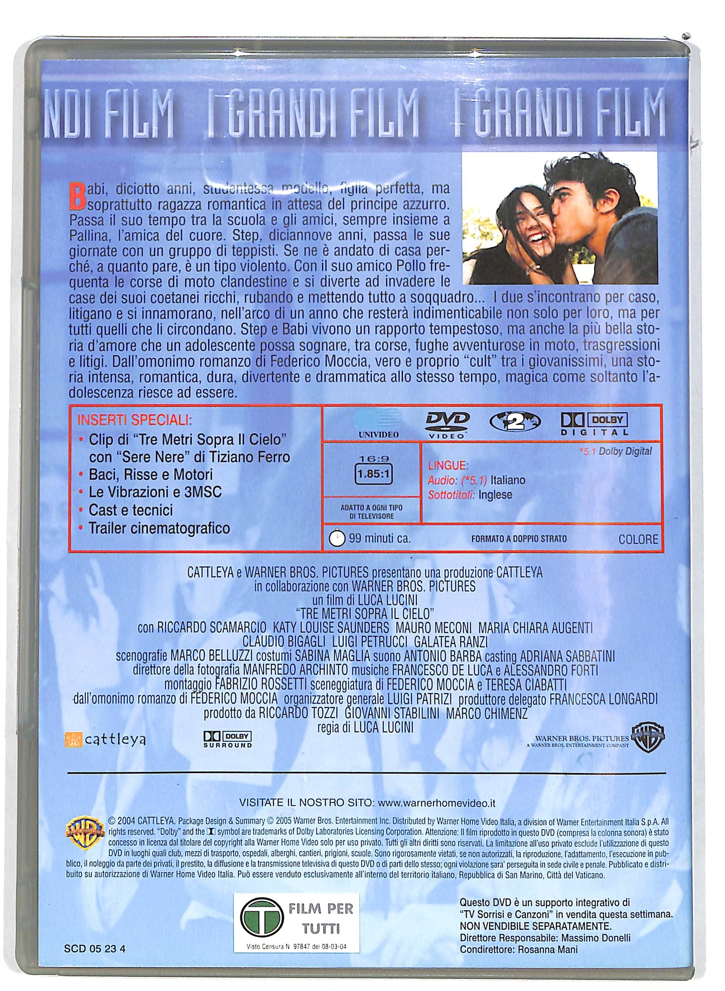 EBOND Tre metri sopra il cielo EDITORIALE DVD D677949