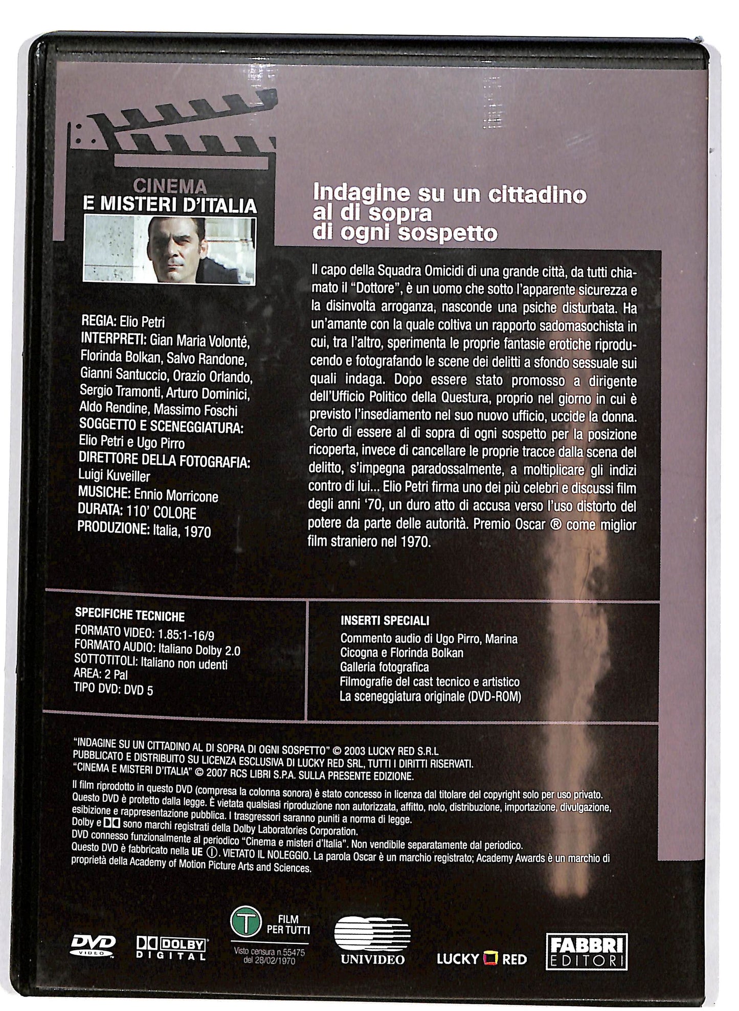EBOND Indagini su un cittadino .... EDITORIALE DVD D678045