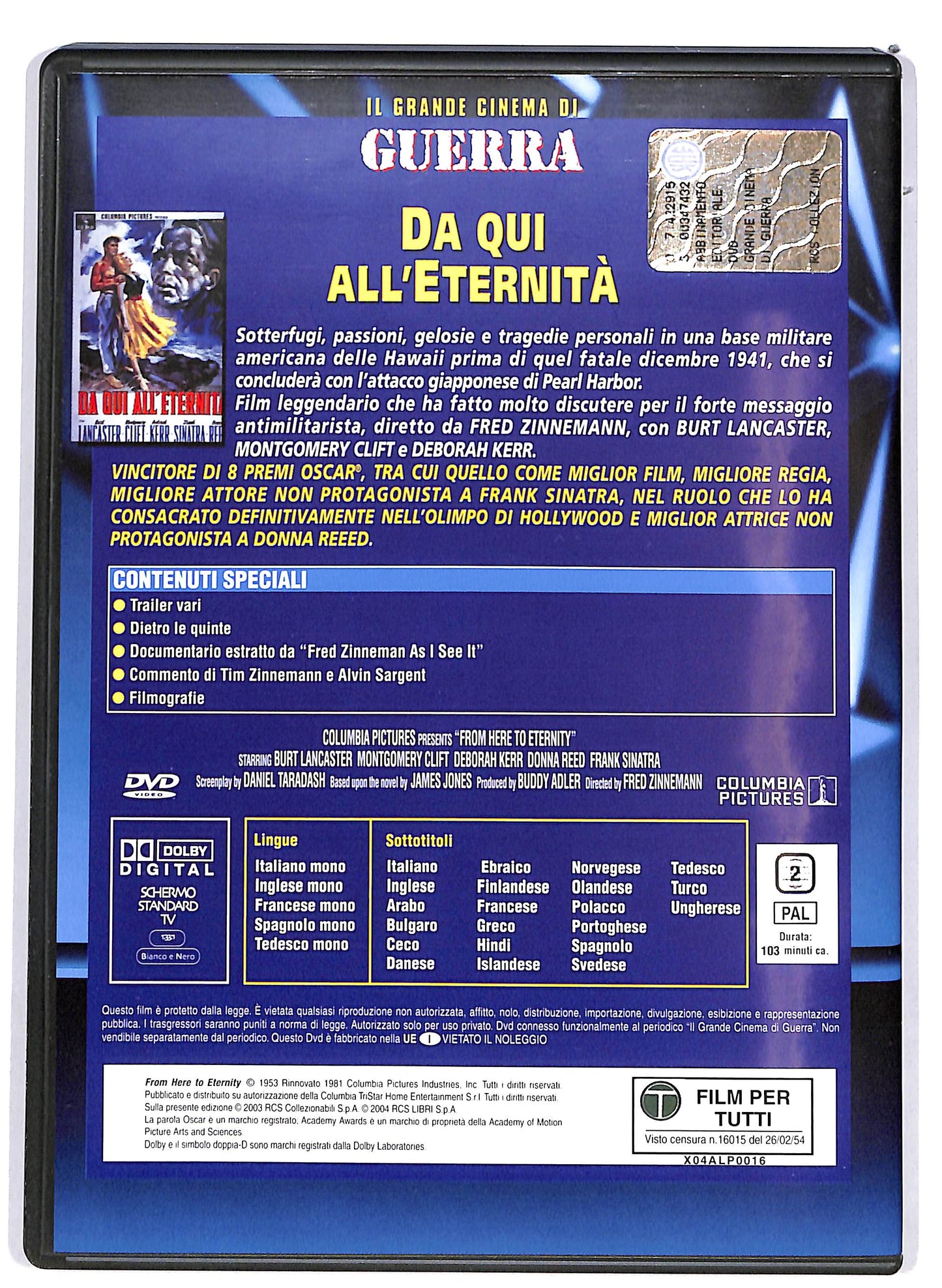 EBOND Da qui all'eternita EDITORIALE DVD D678105