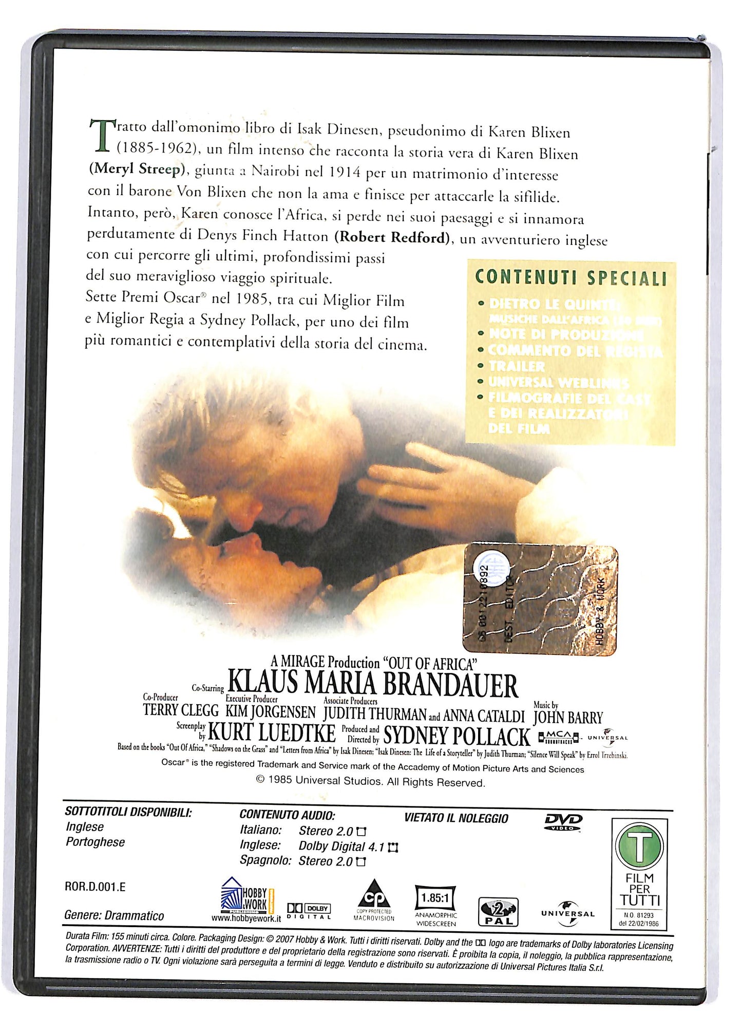 EBOND La mia Africa EDITORIALE DVD D678154