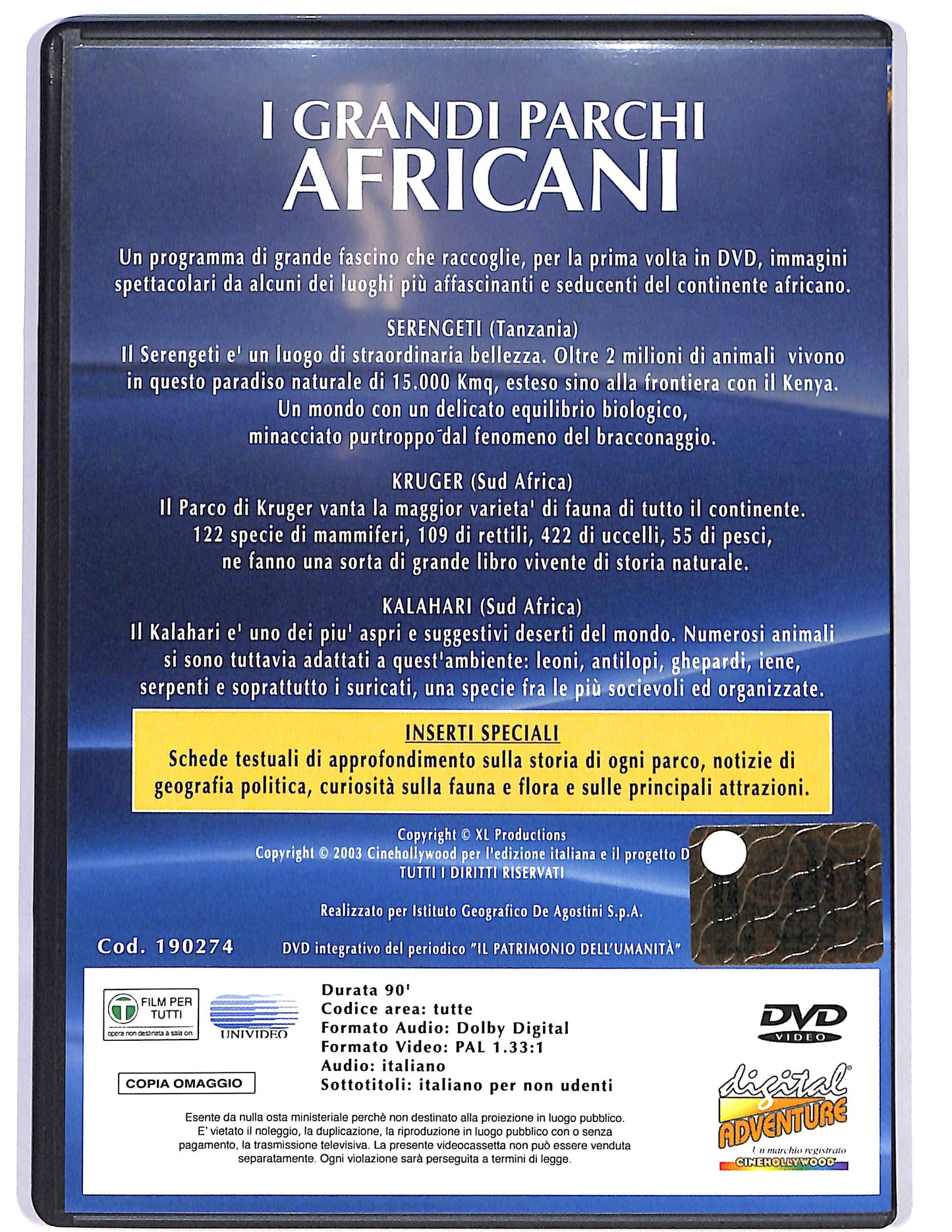 EBOND I grandi parchi africani EDITORIALE DVD D678334