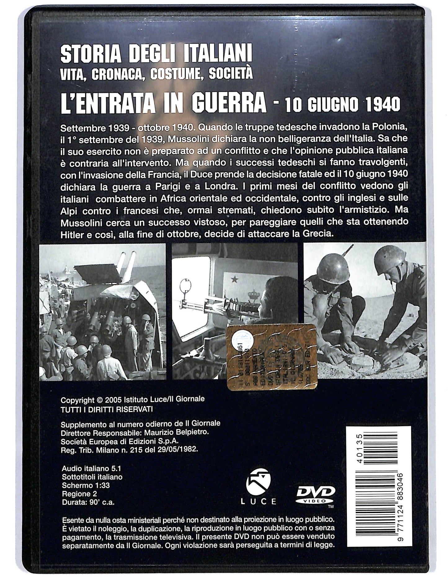EBOND L'entrata in guerra vol.5 EDITORIALE DVD D678855