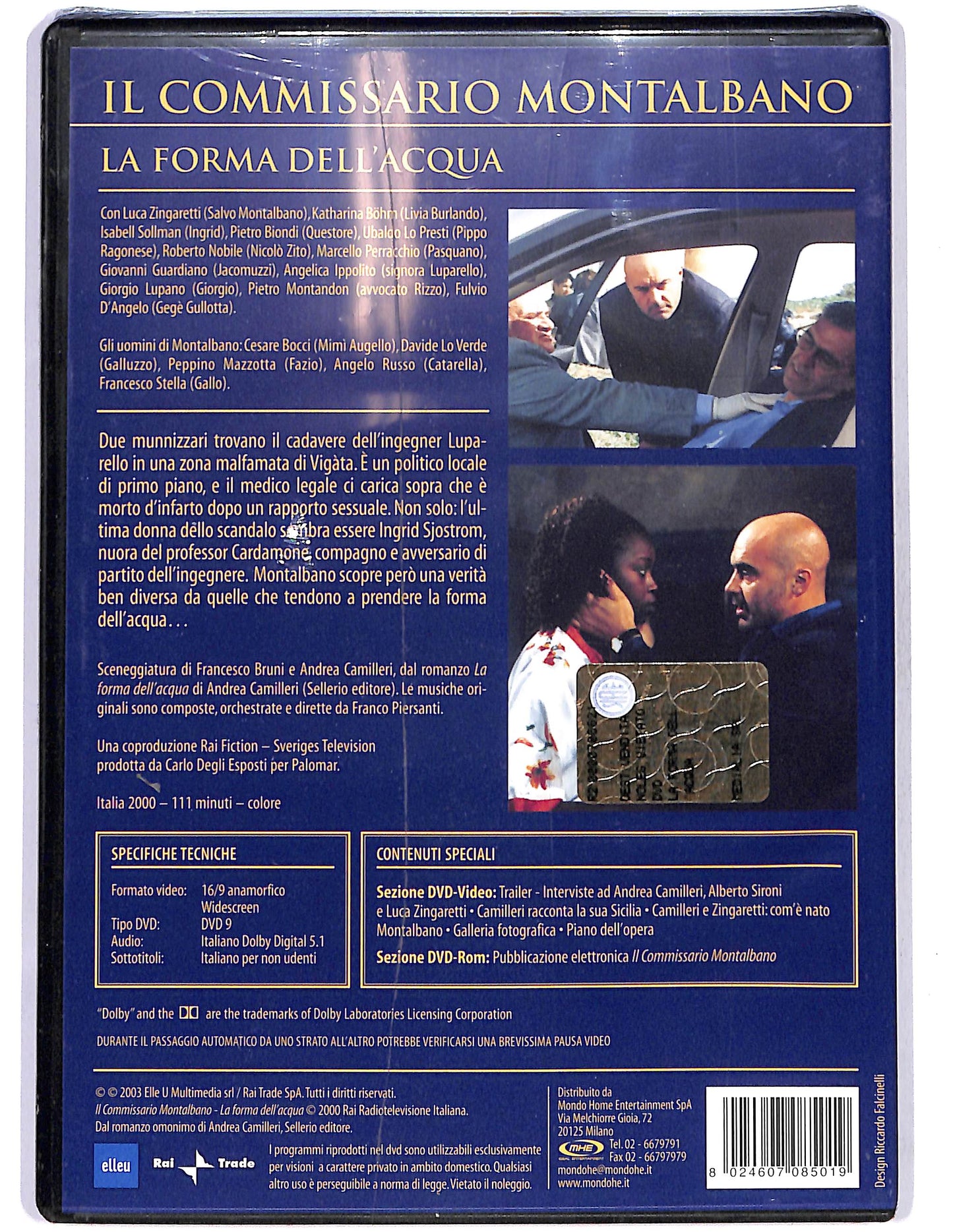 EBOND Il commissario Montalbano La forma dell'acqua EDITORIALE DVD D678958