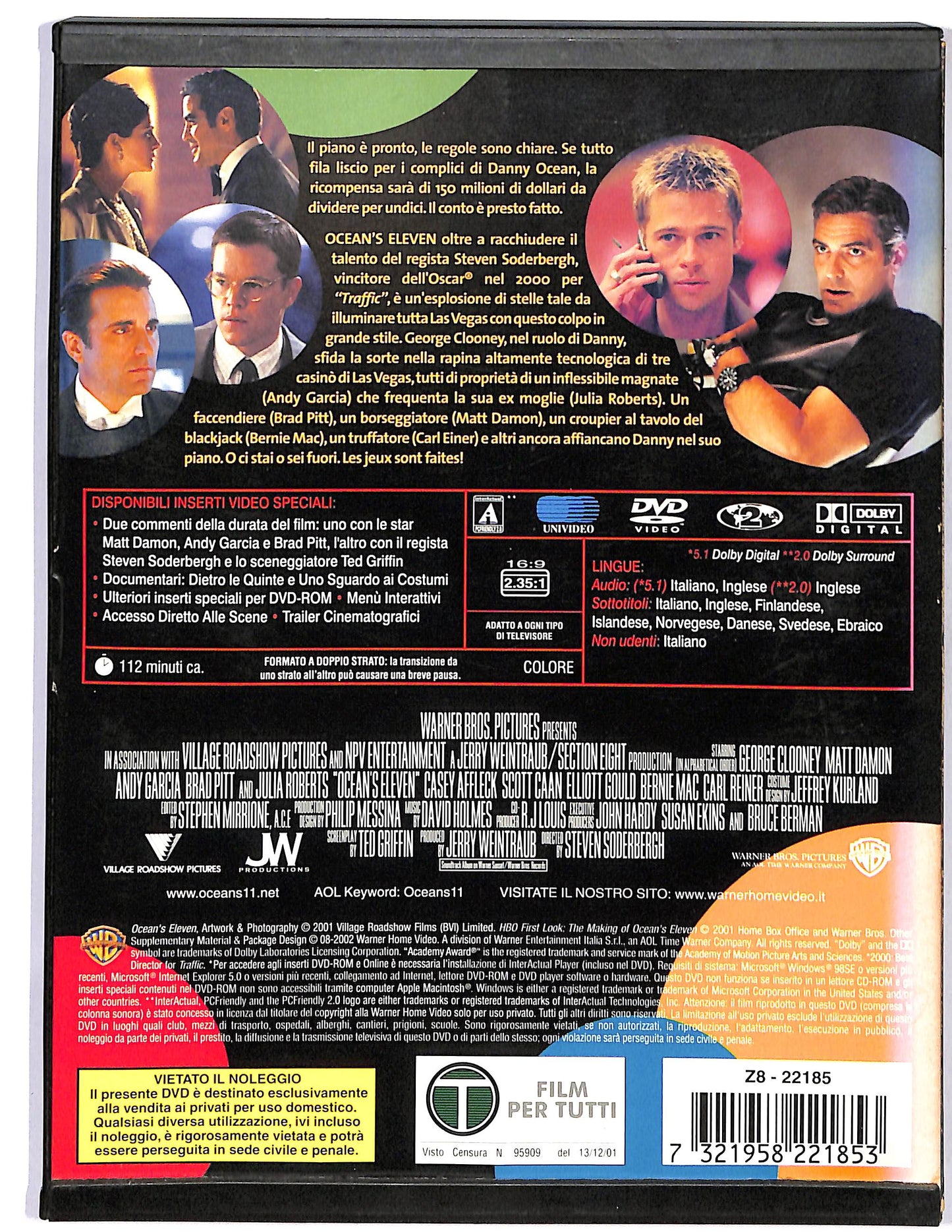 EBOND Ocean's Eleven - Fate il vostro gioco SNAPPER DVD D679403