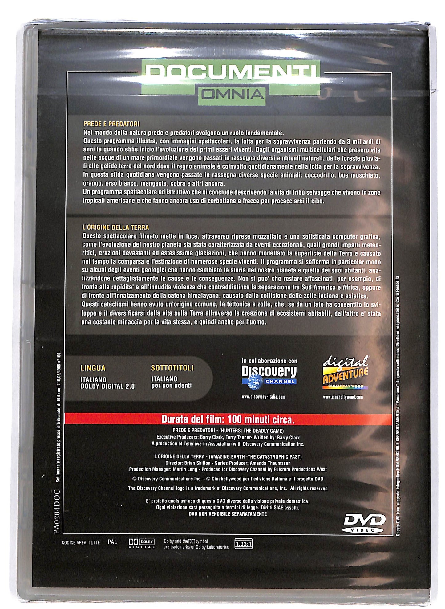 EBOND Omnia - Prede e predatori - l'origine della Terra EDITORIALE DVD D679503