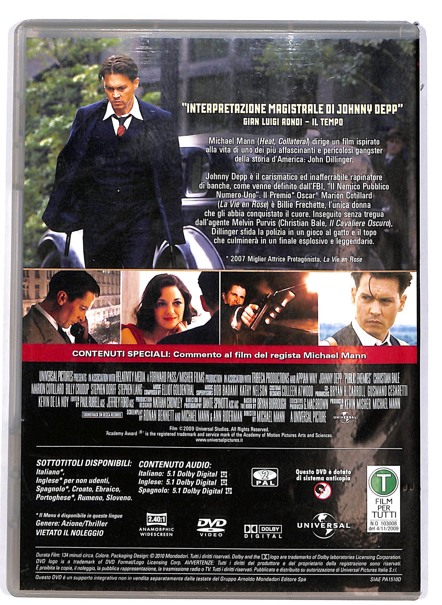 EBOND Nemico pubblico con Johnny Depp EDITORIALE DVD D679822
