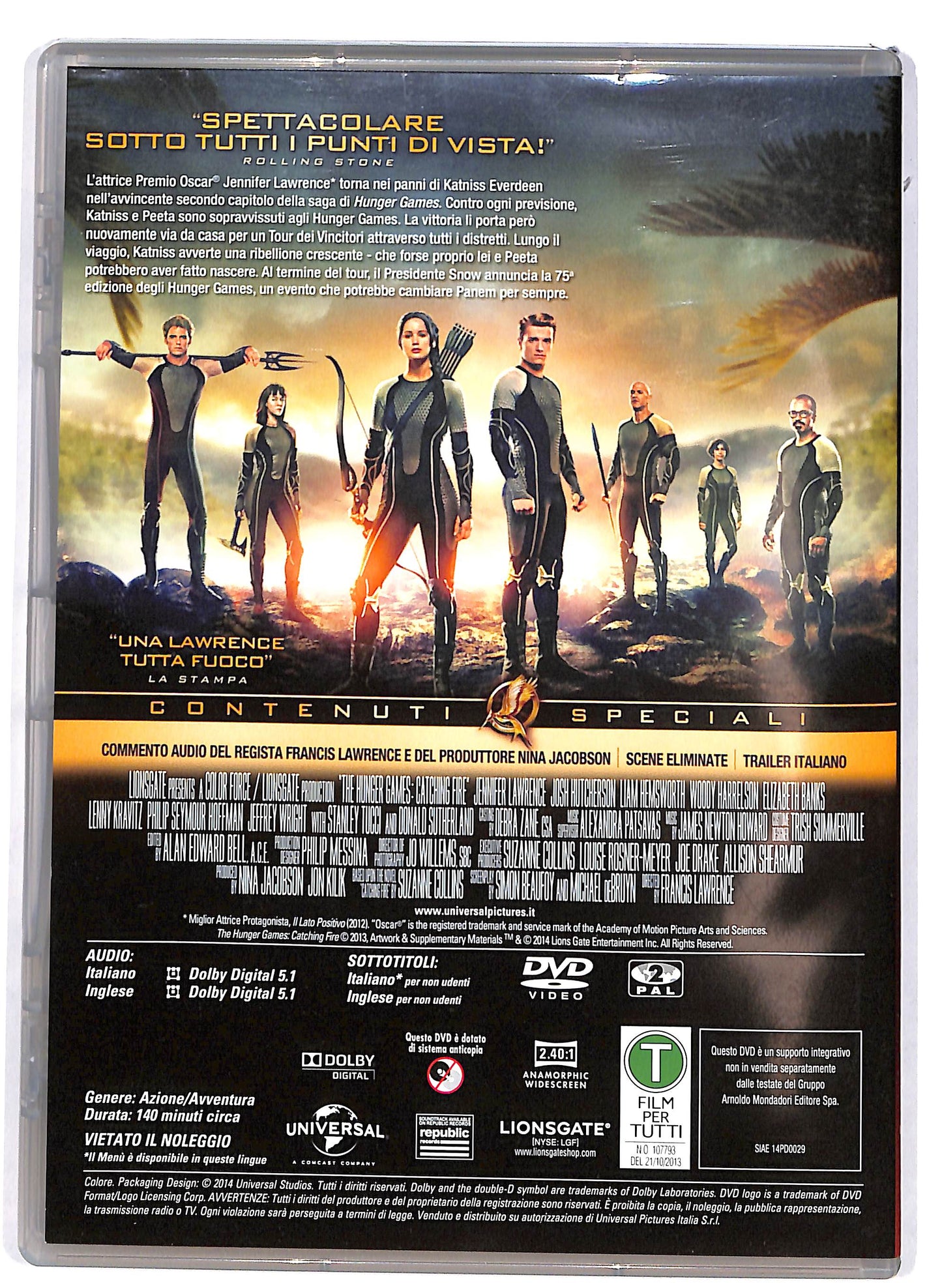 EBOND Hunger Games: La ragazza di fuoco EDITORIALE DVD D679828