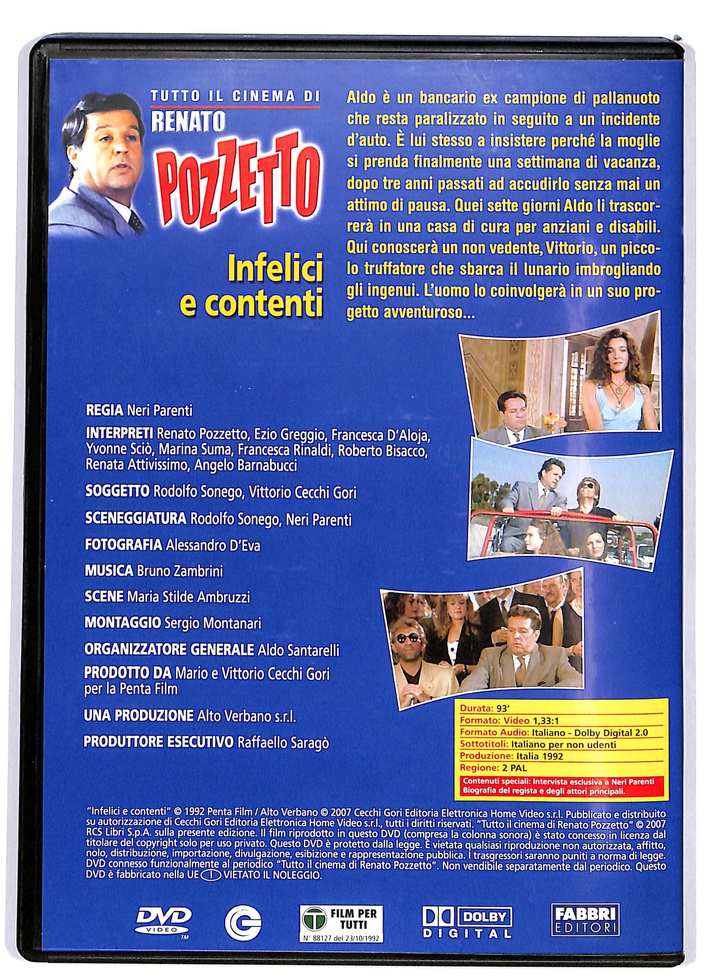EBOND Renato Pozzetto - Infelici e contenti EDITORIALE DVD D680030