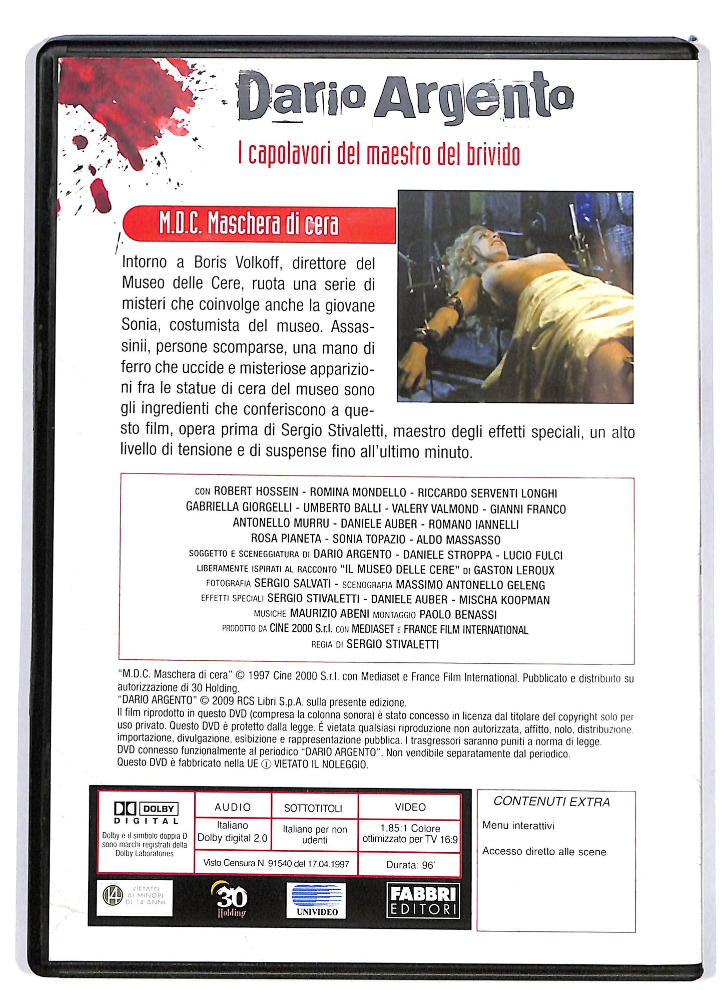 EBOND Dario Argento - M.D.C. - Maschera di cera EDITORIALE DVD D680121