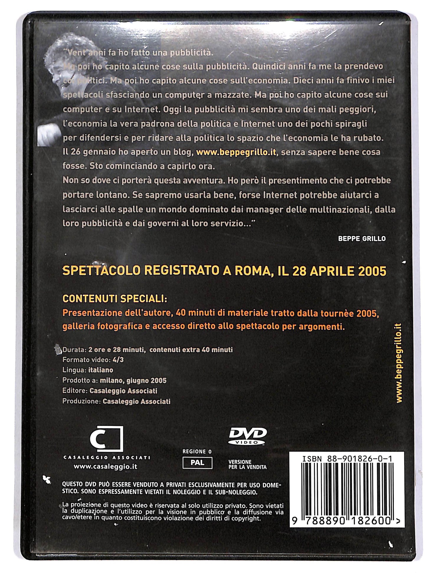 EBOND Beppegrillo.it DVD D681014