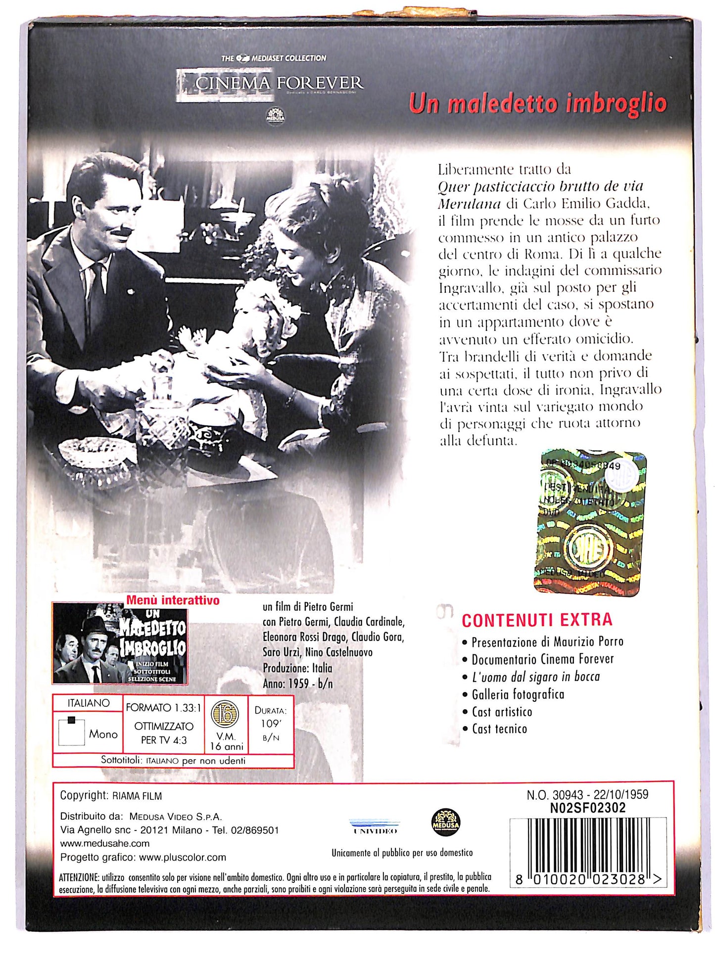 EBOND Un maledetto imbroglio DIGIPACK DVD D681232