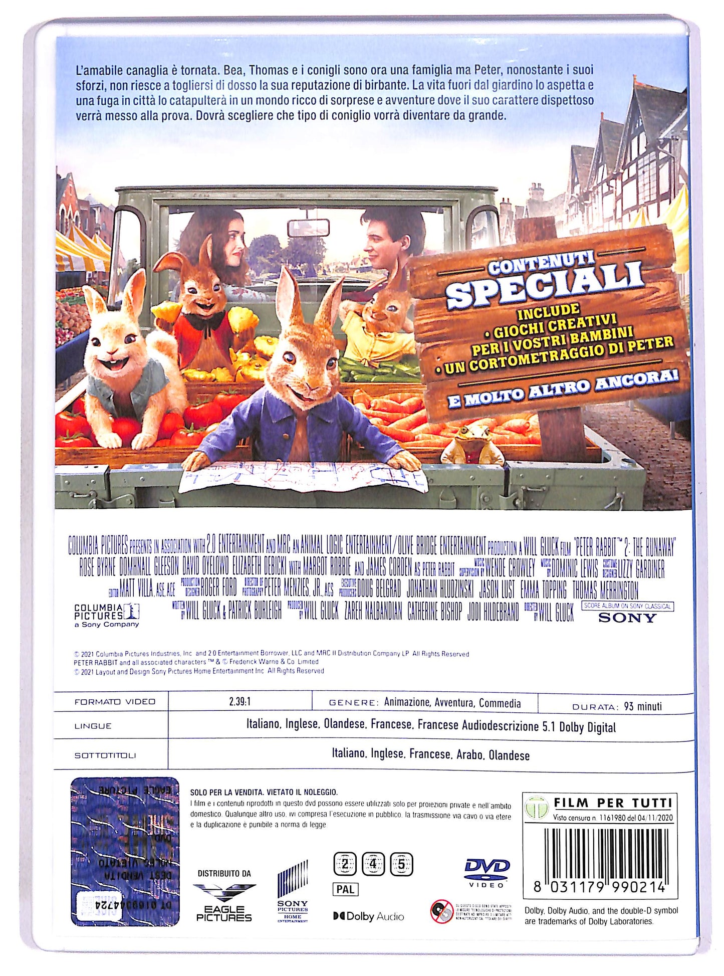 EBOND Peter Rabbit 2 - Un birbante in fuga DVD D681326