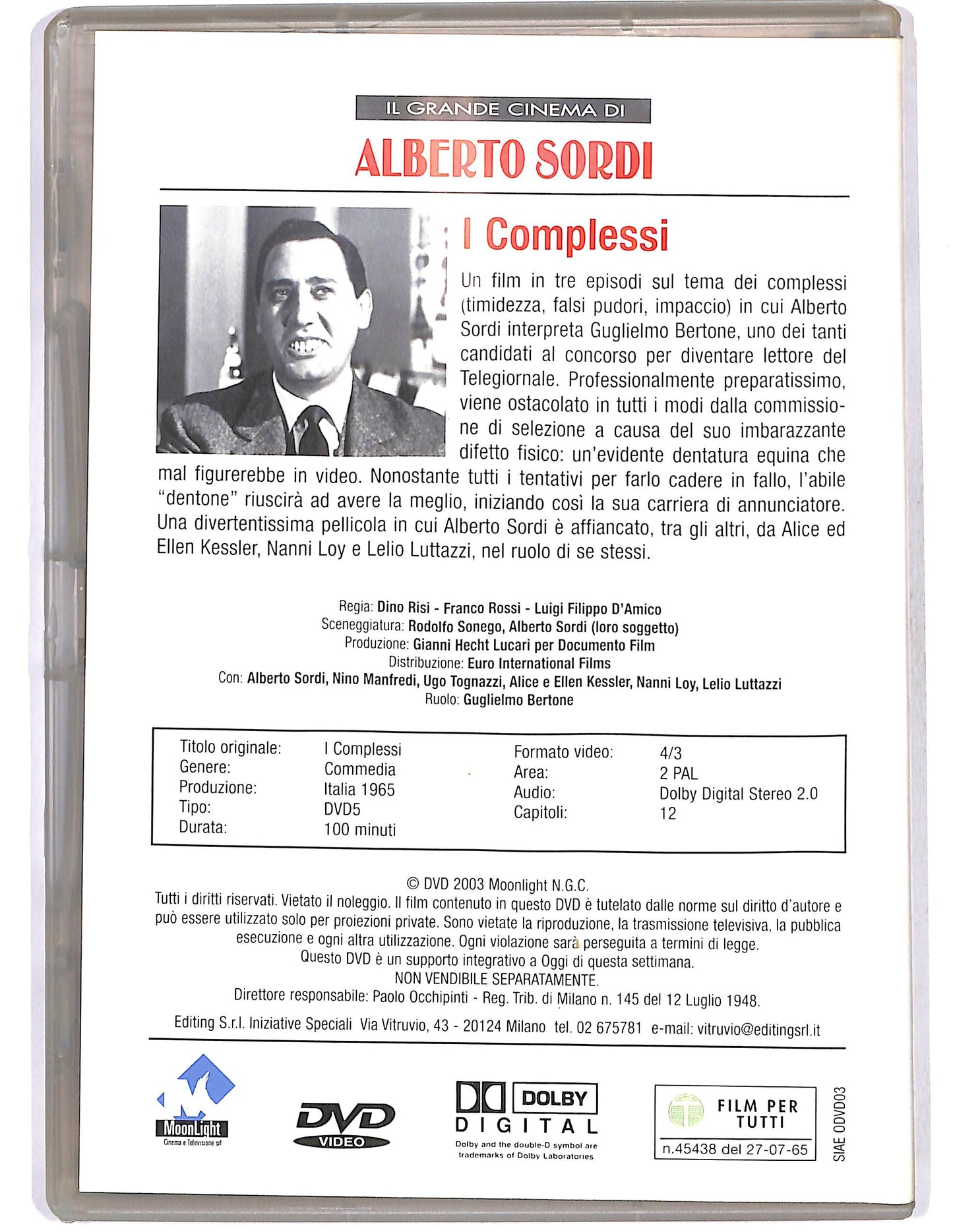 EBOND Alberto Sordi I Complessi EDITORIALE DVD D681718