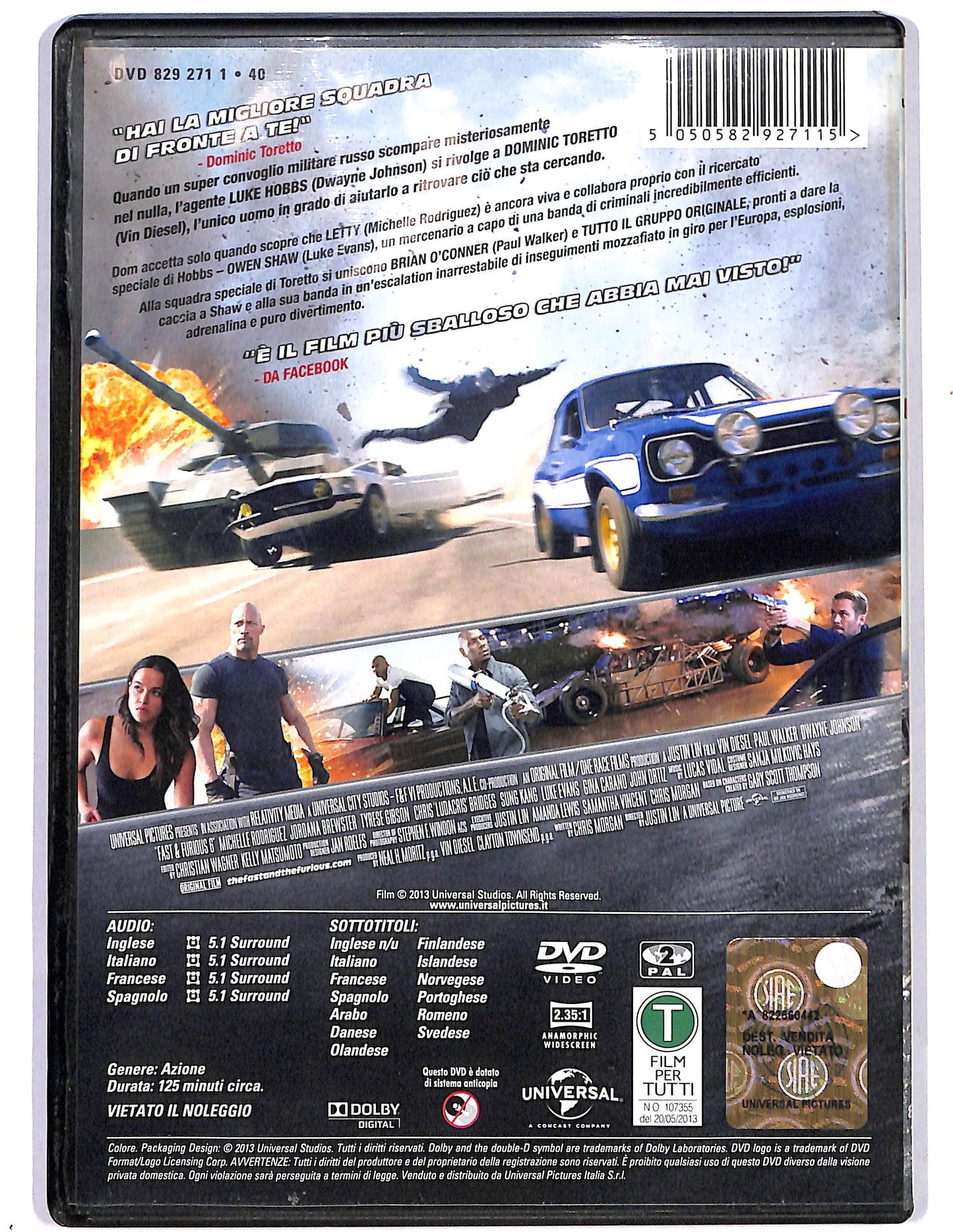 EBOND Fast e Furious 6 DVD D681907