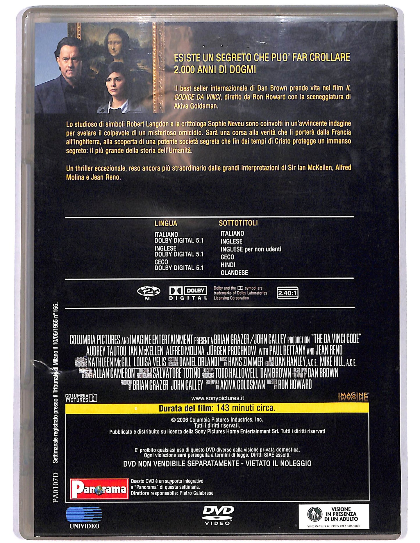EBOND Il codice Da Vinci EDITORIALE DVD D681932