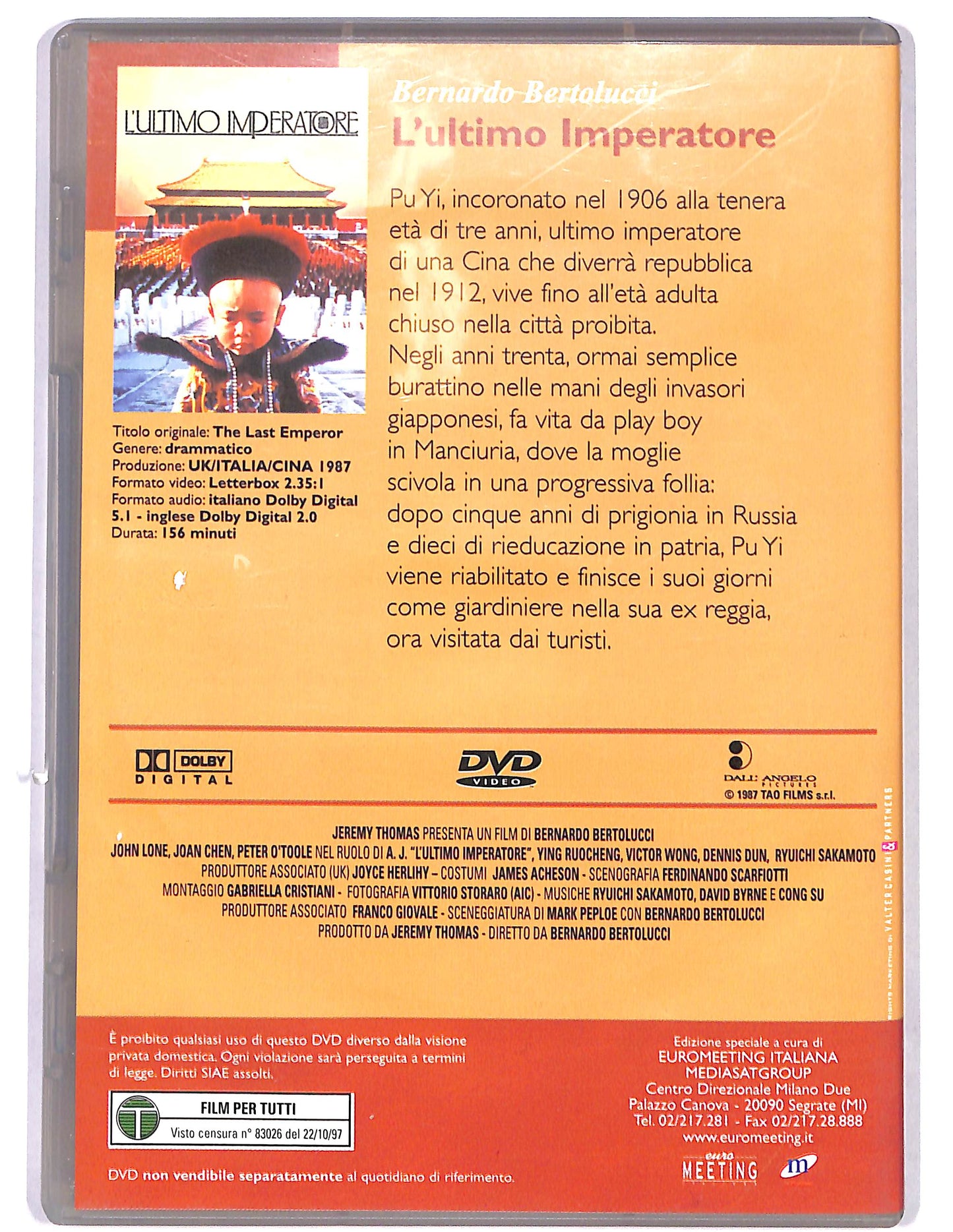 EBOND L'ultimo imperatore EDITORIALE DVD D681942