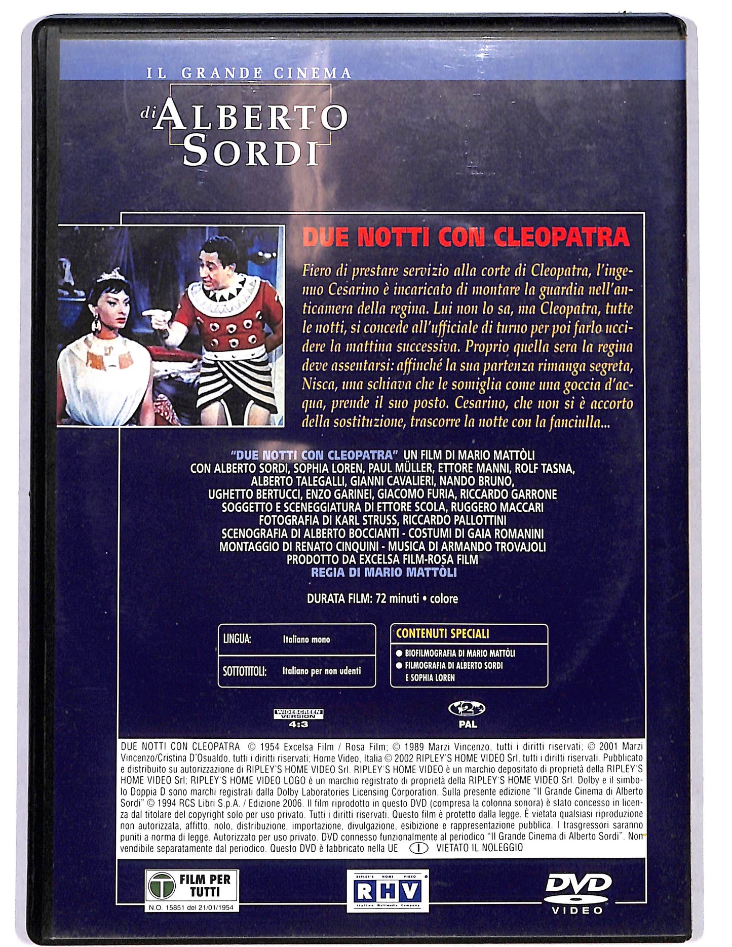 EBOND Due notti con Cleopatra EDITORIALE DVD D682032