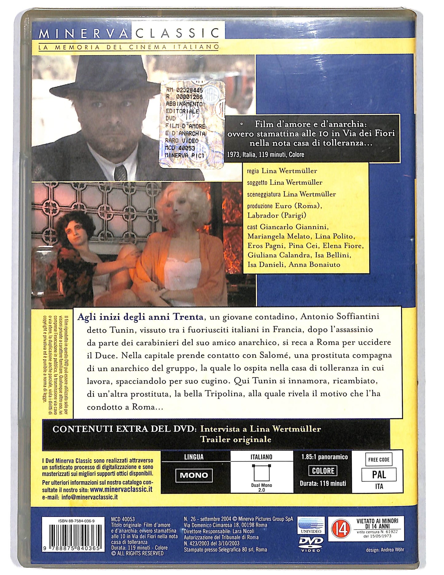 EBOND Film d'amore e d'anarchia EDITORIALE DVD D682123