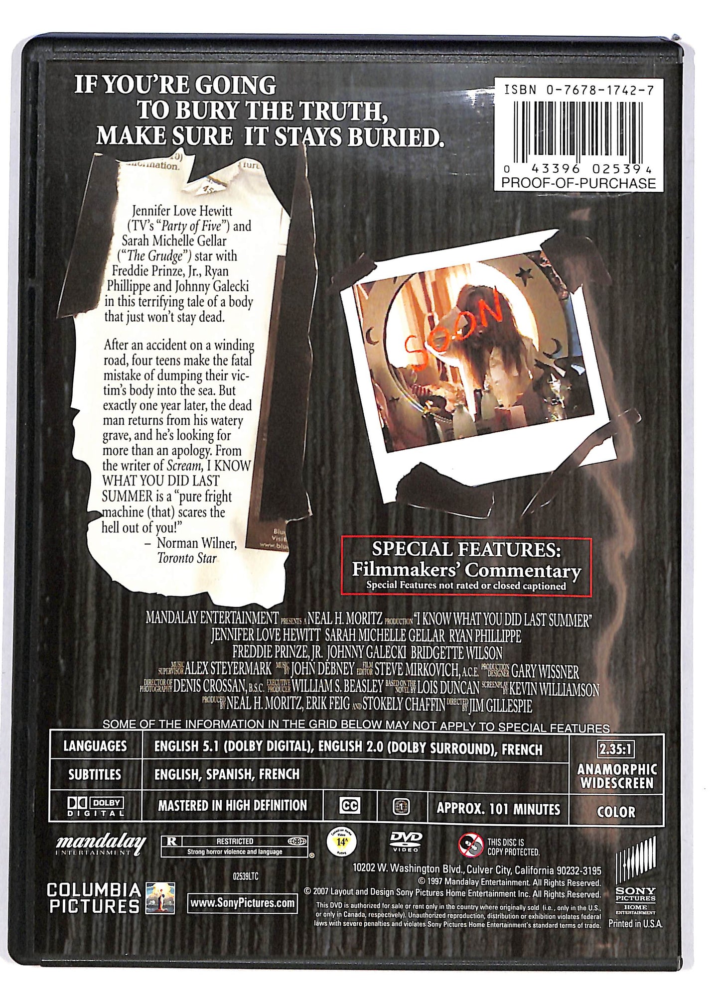 EBOND I Know What You Did Last Summer USA EDITION DVD D682738