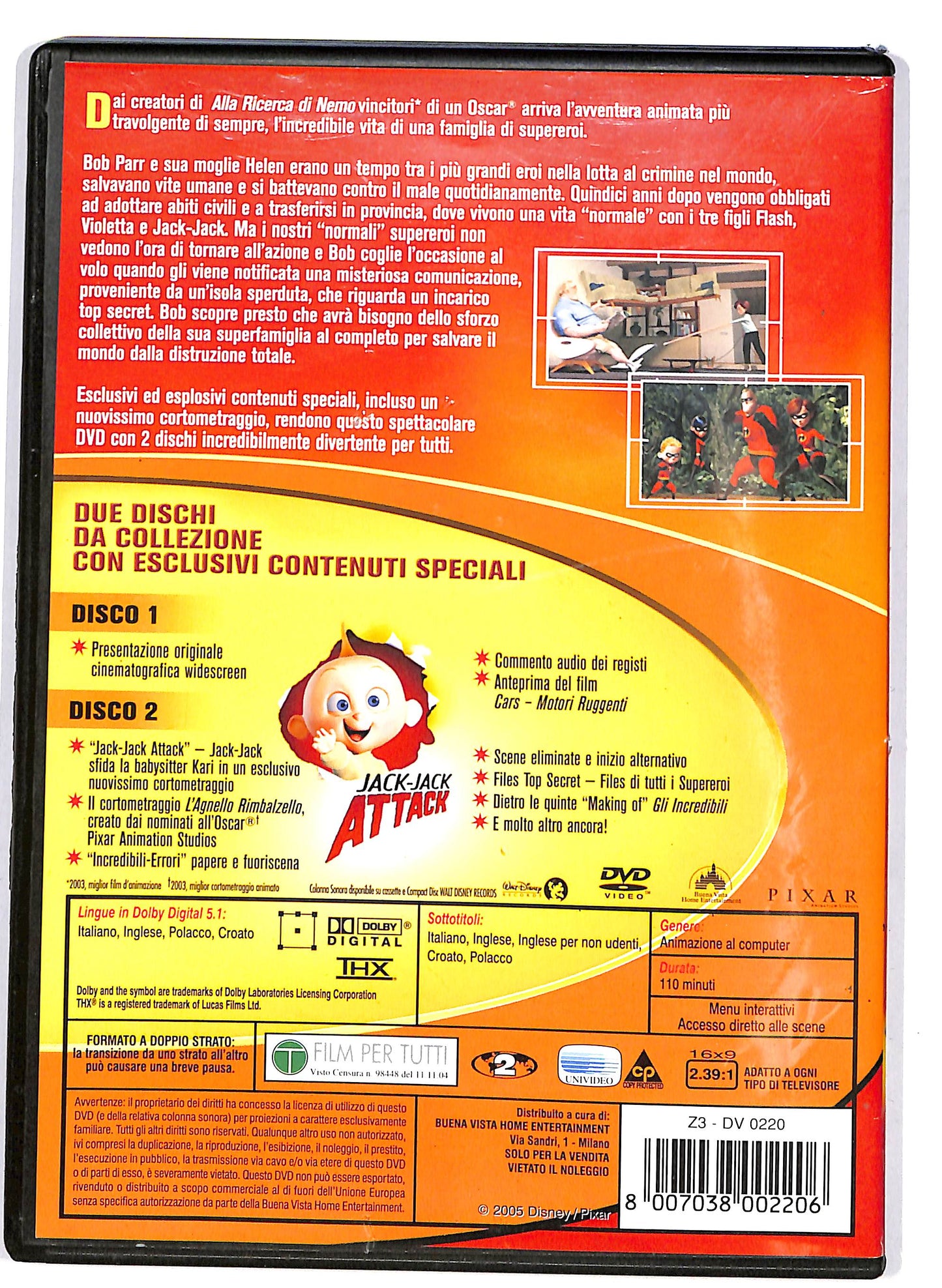 EBOND Gli Incredibili 2 dischi da collezione  DVD D682758