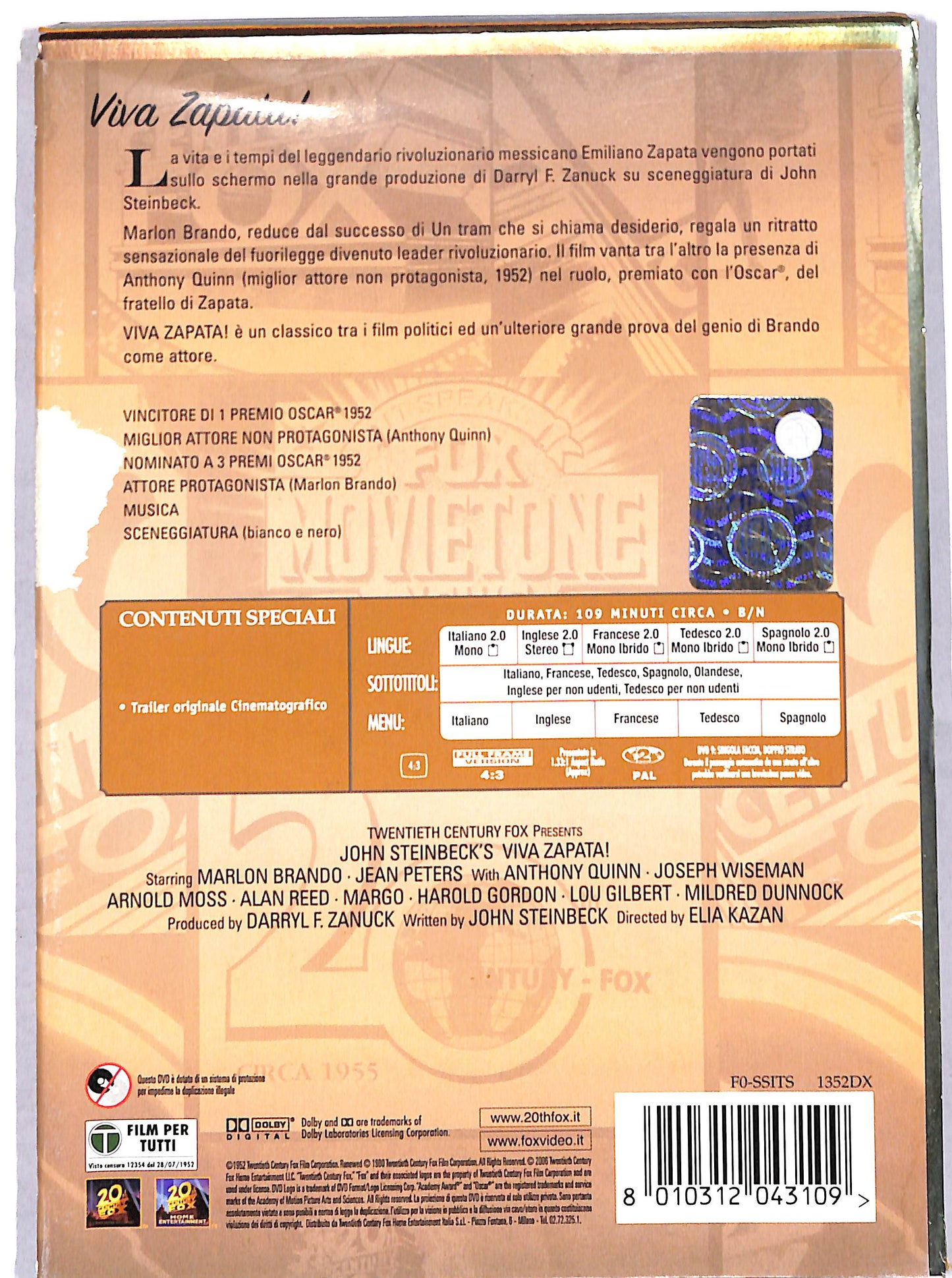 EBOND viva zapata  DIGIPACK DVD D683334