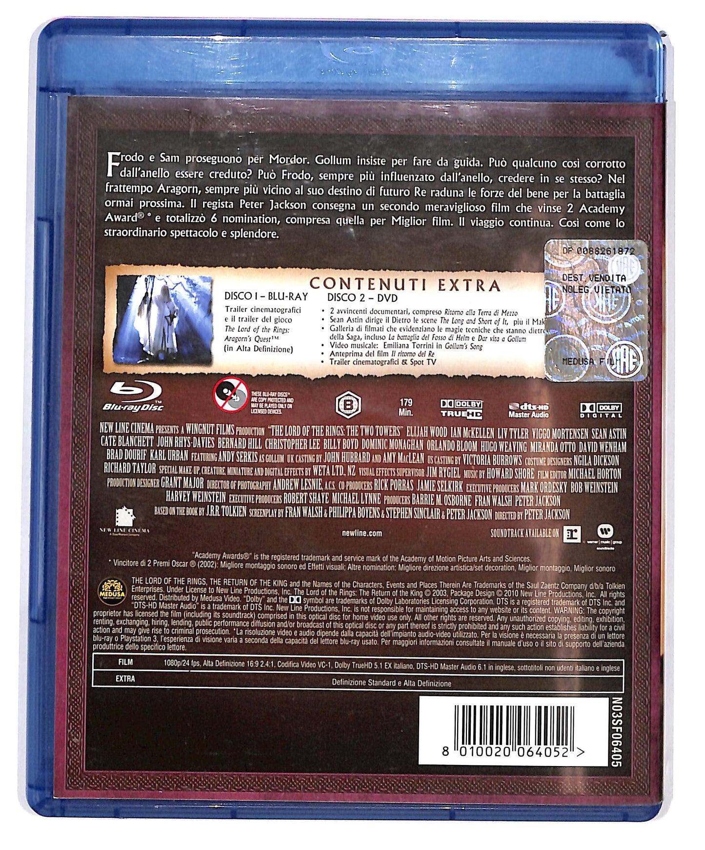 EBOND Il Signore degli Anelli - le due torri DVD +BLURAY D683451