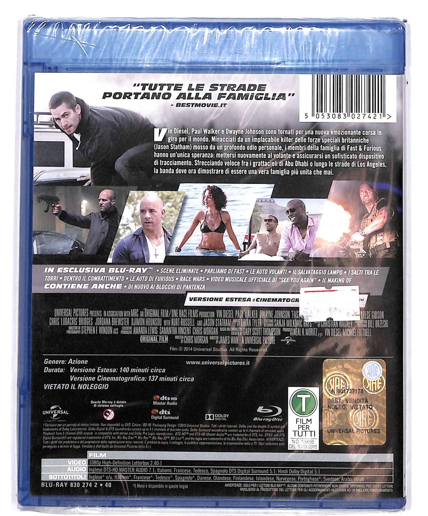 EBOND Fast e Furious 7 BLURAY D683475