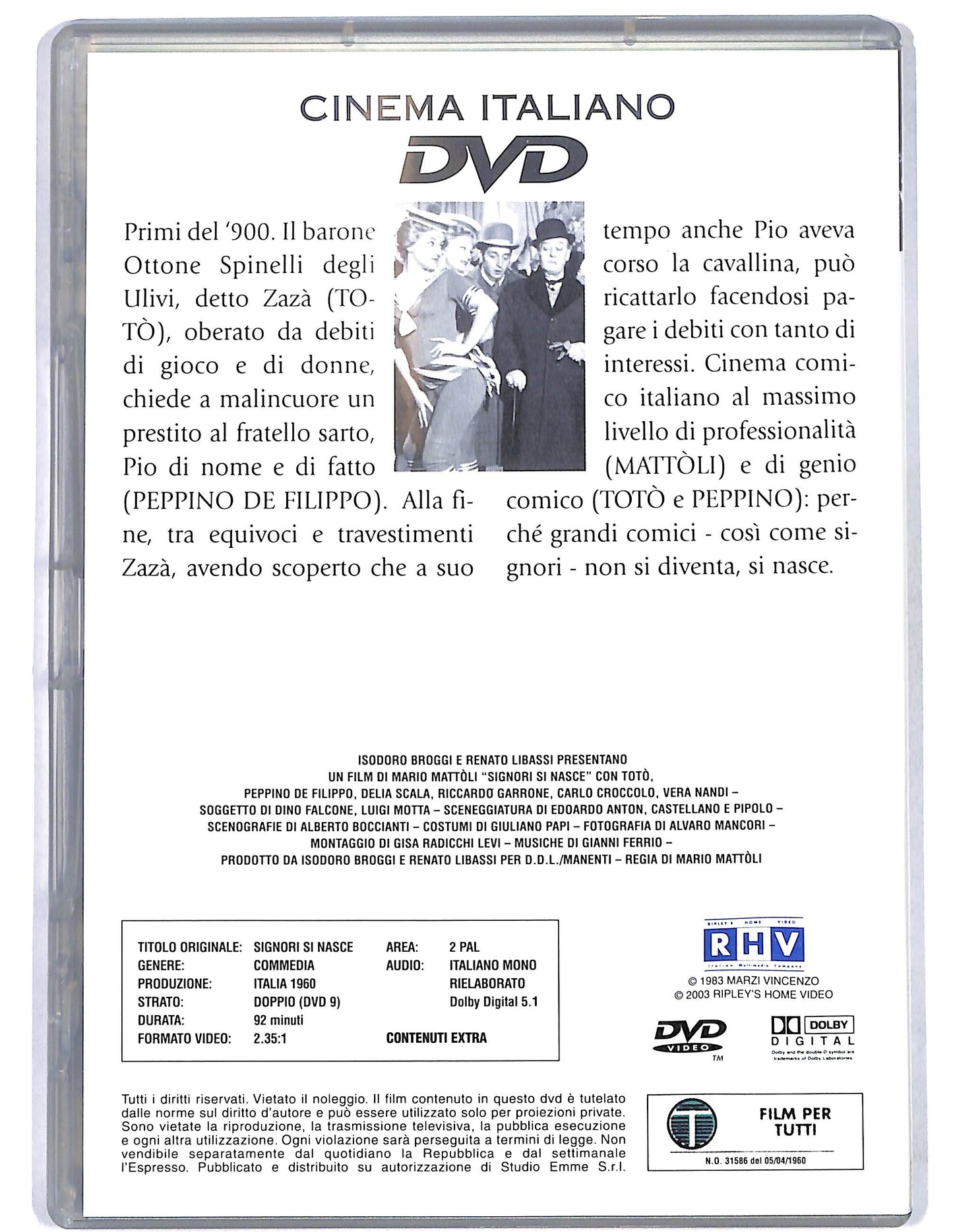 EBOND Signori si nasce EDITORIALE DVD D683623