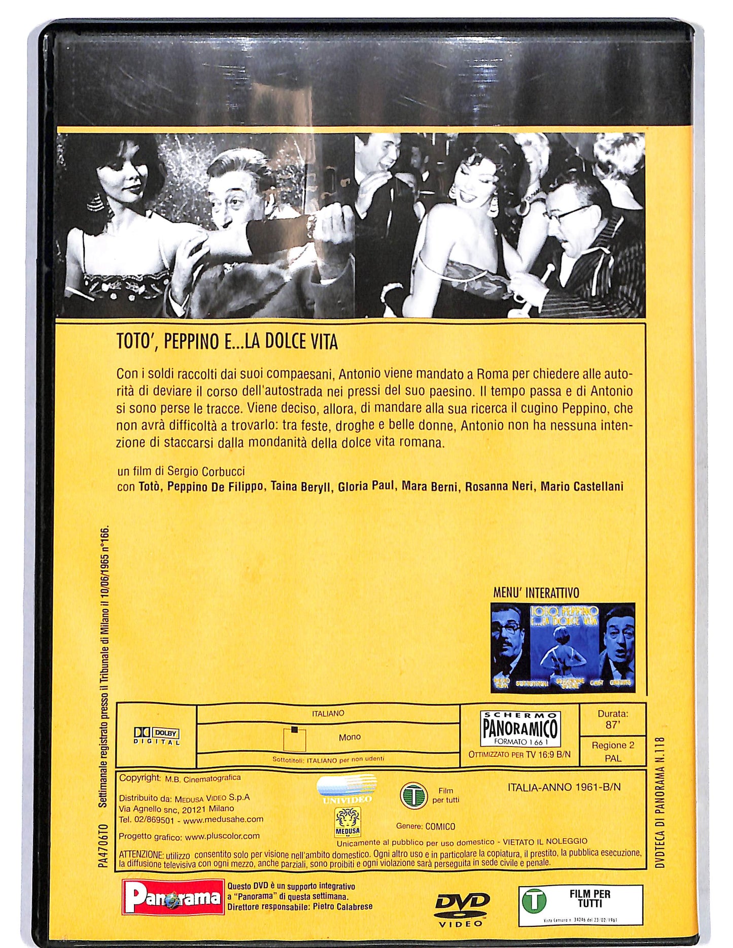 EBOND Toto, Peppino e... la dolce vita EDITORIALE DVD D683634