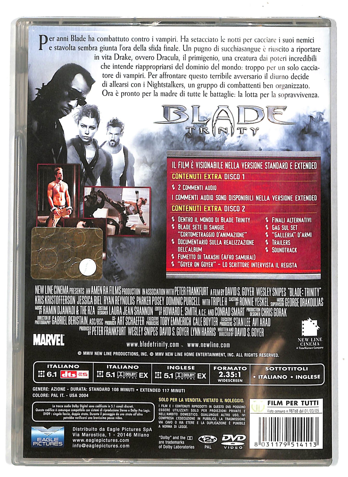 EBOND Blade: Trinity divisione in capitoli 2 dischi DVD D684150